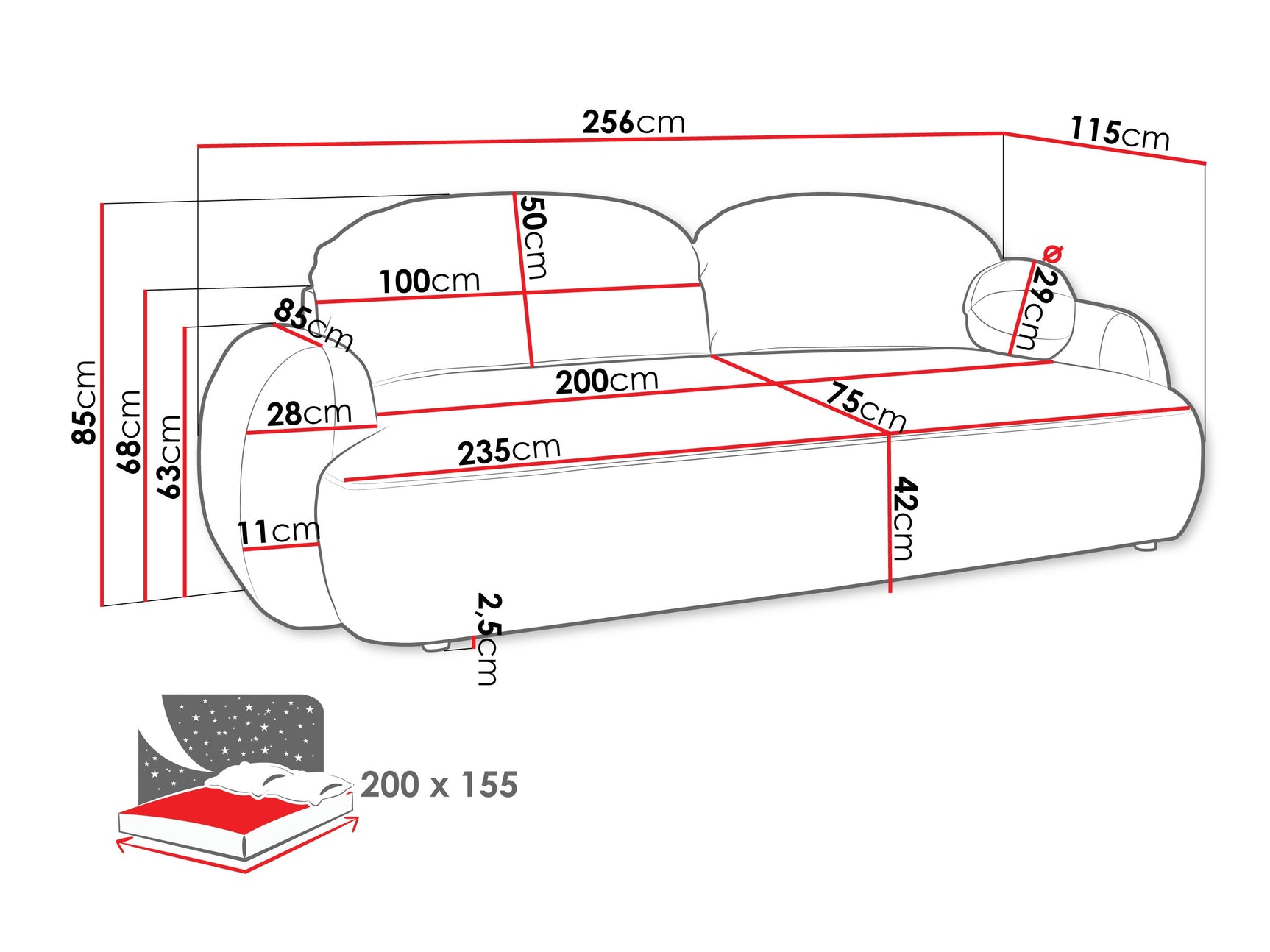 Sovesofa TrendyNest 114