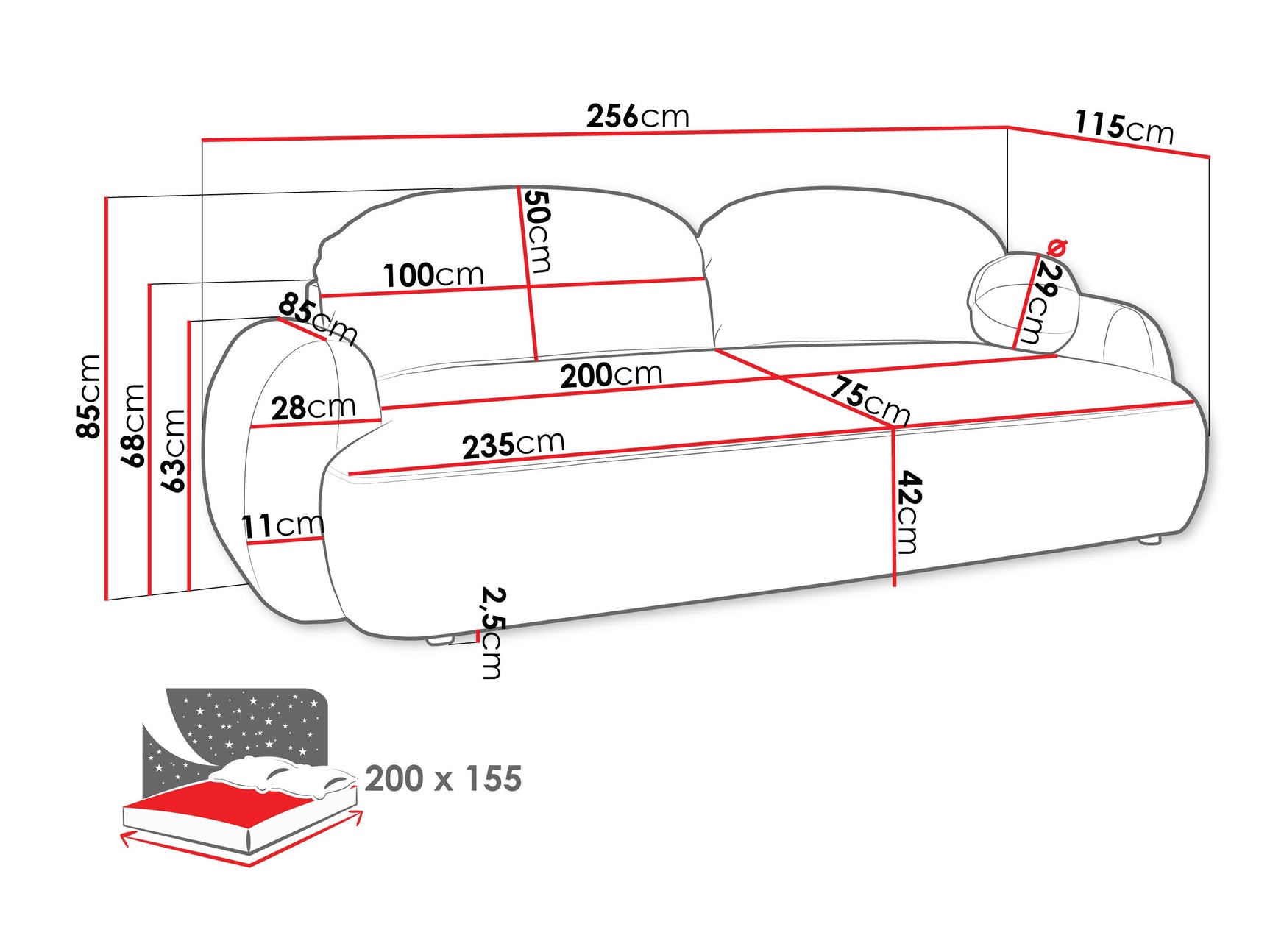 Sovesofa TrendyNest 114