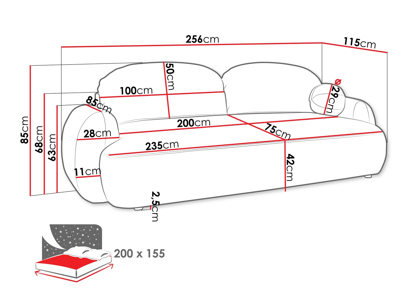 Sovesofa TrendyNest 114
