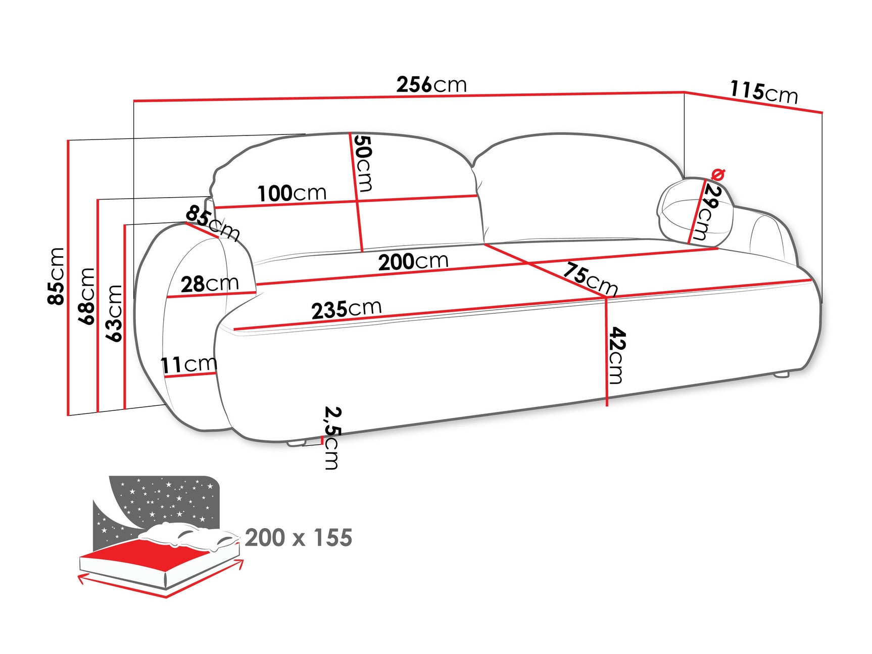 Sovesofa TrendyNest 114