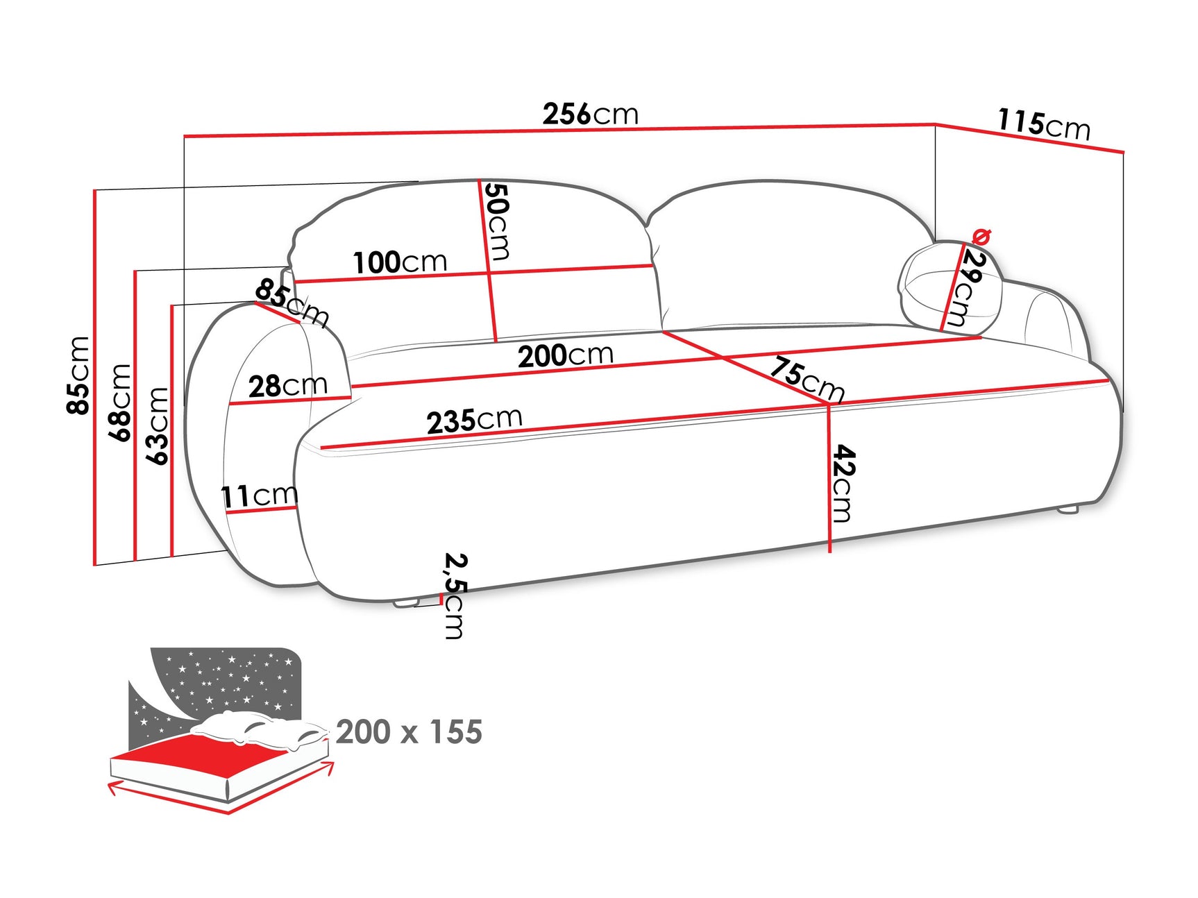 Sovesofa TrendyNest 114
