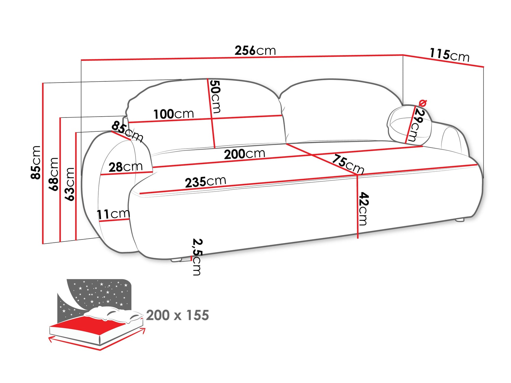 Sovesofa TrendyNest 114