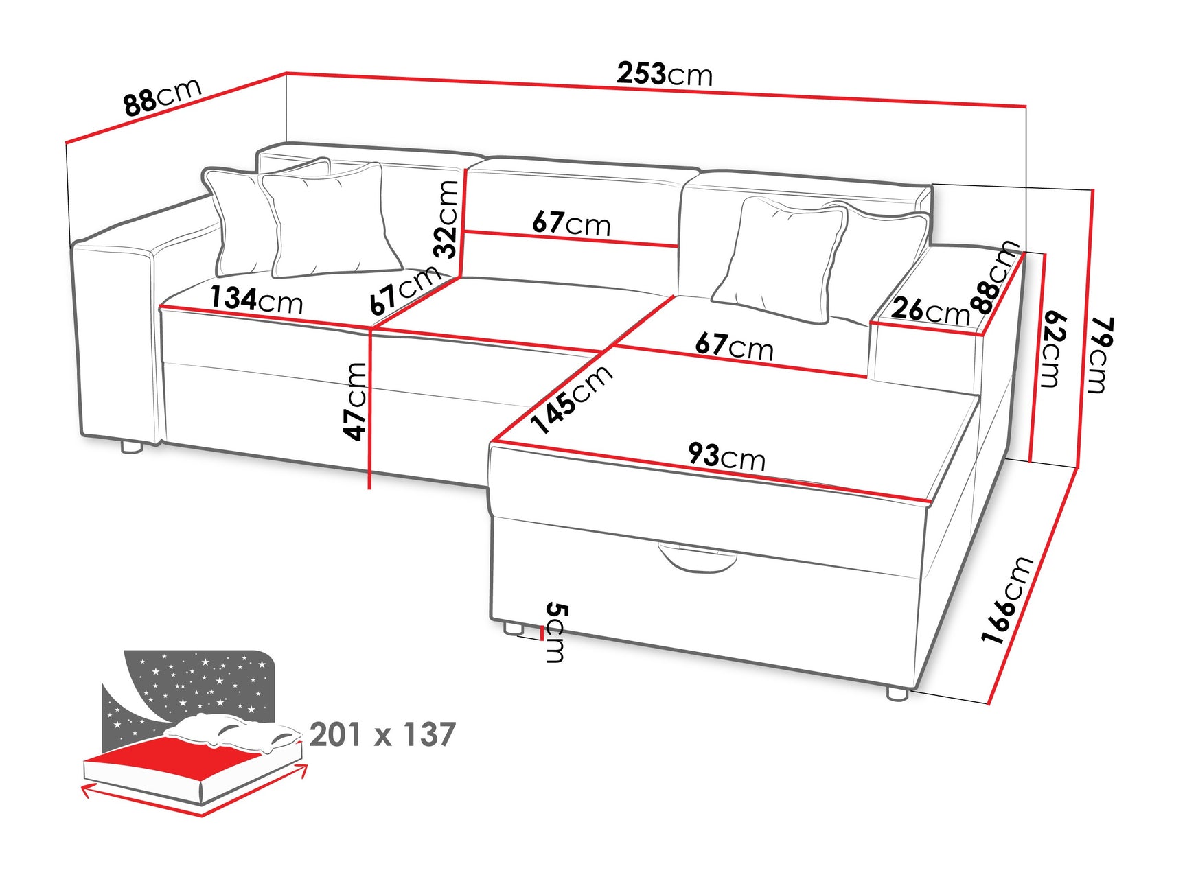 Hjørnesofa Clovis 116