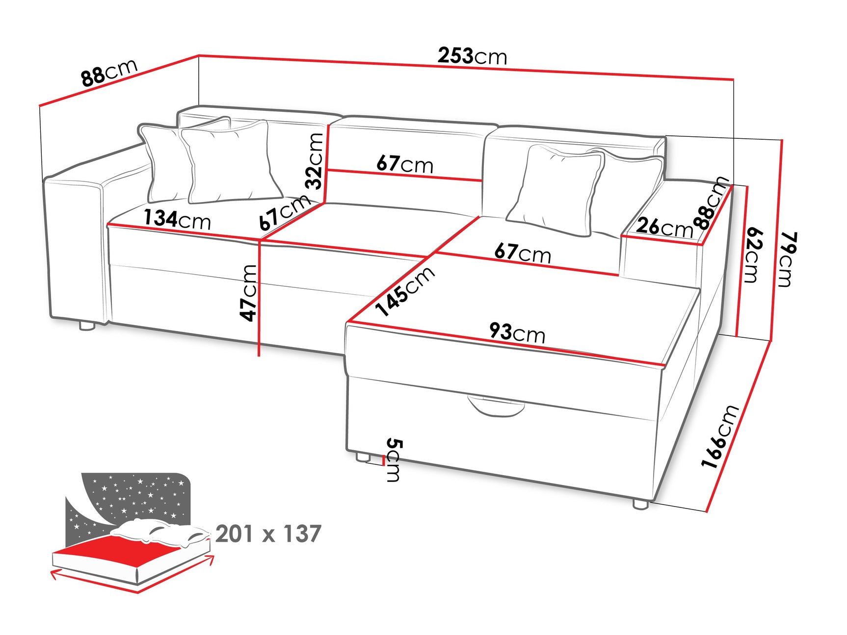 Hjørnesofa Clovis 116