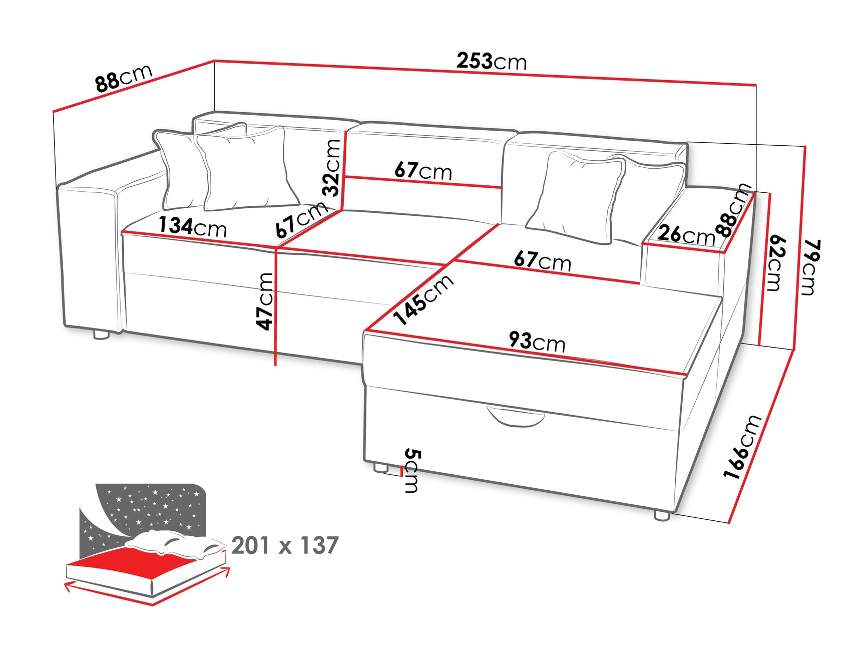 Hjørnesofa Clovis 116