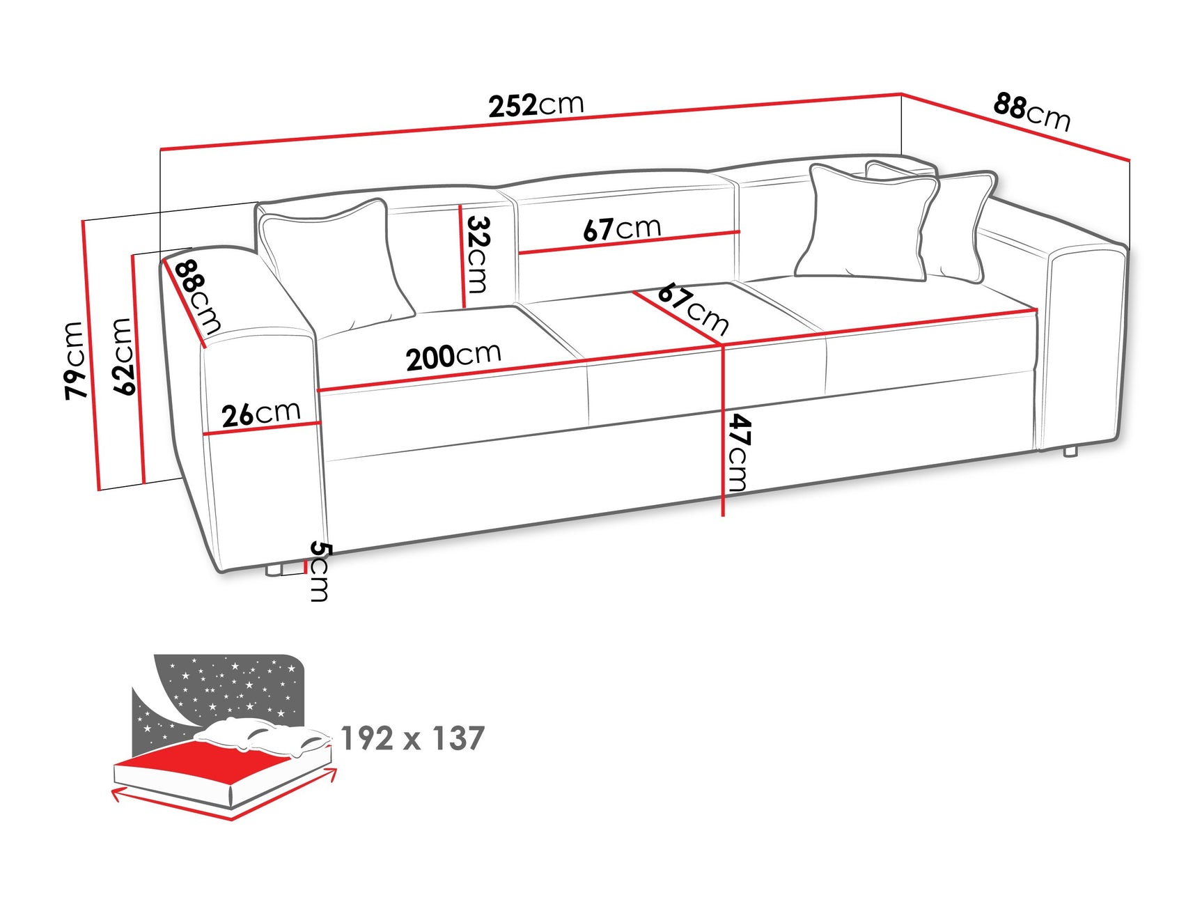 Sovesofa Clovis 114