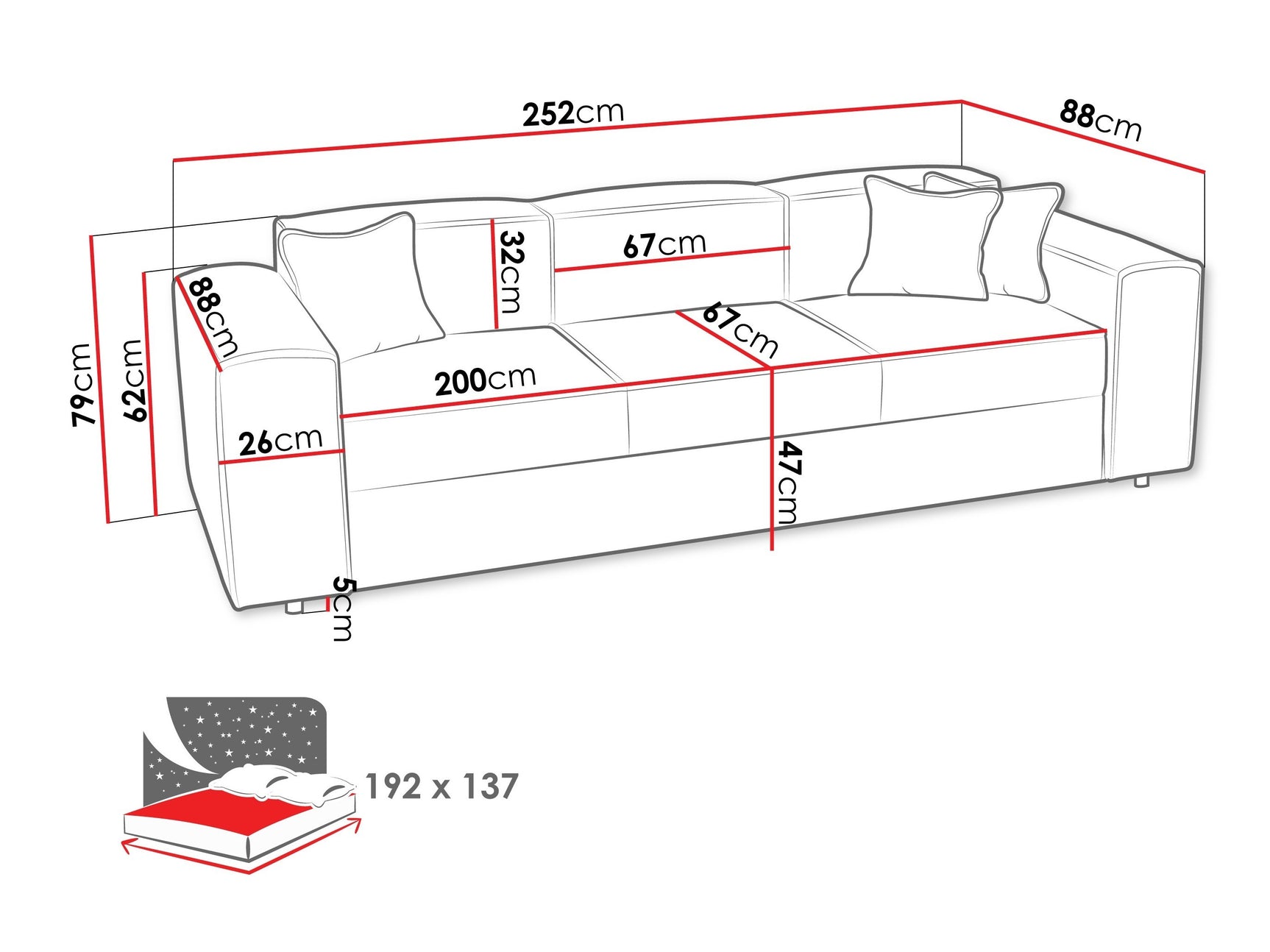 Sovesofa Clovis 114