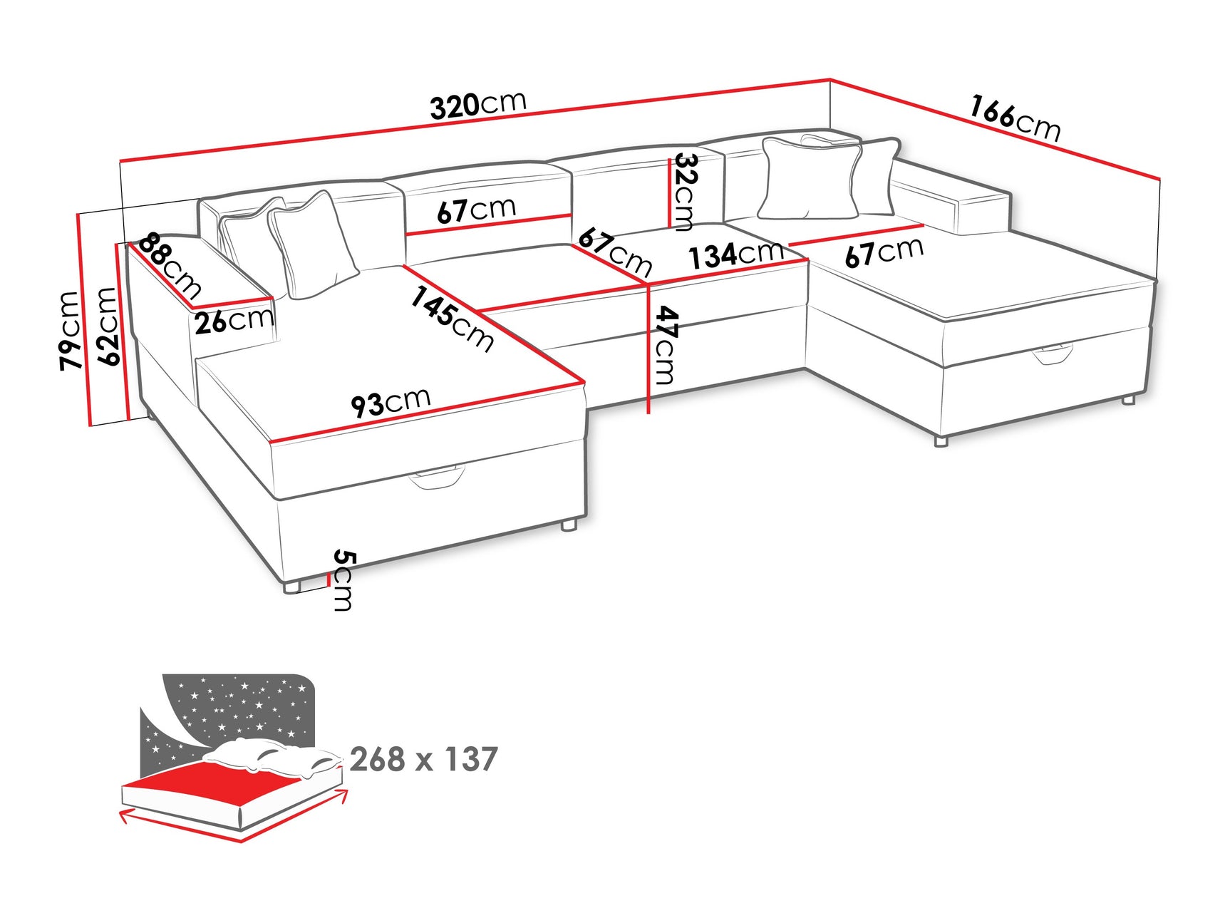 Hjørnesofa Clovis 115