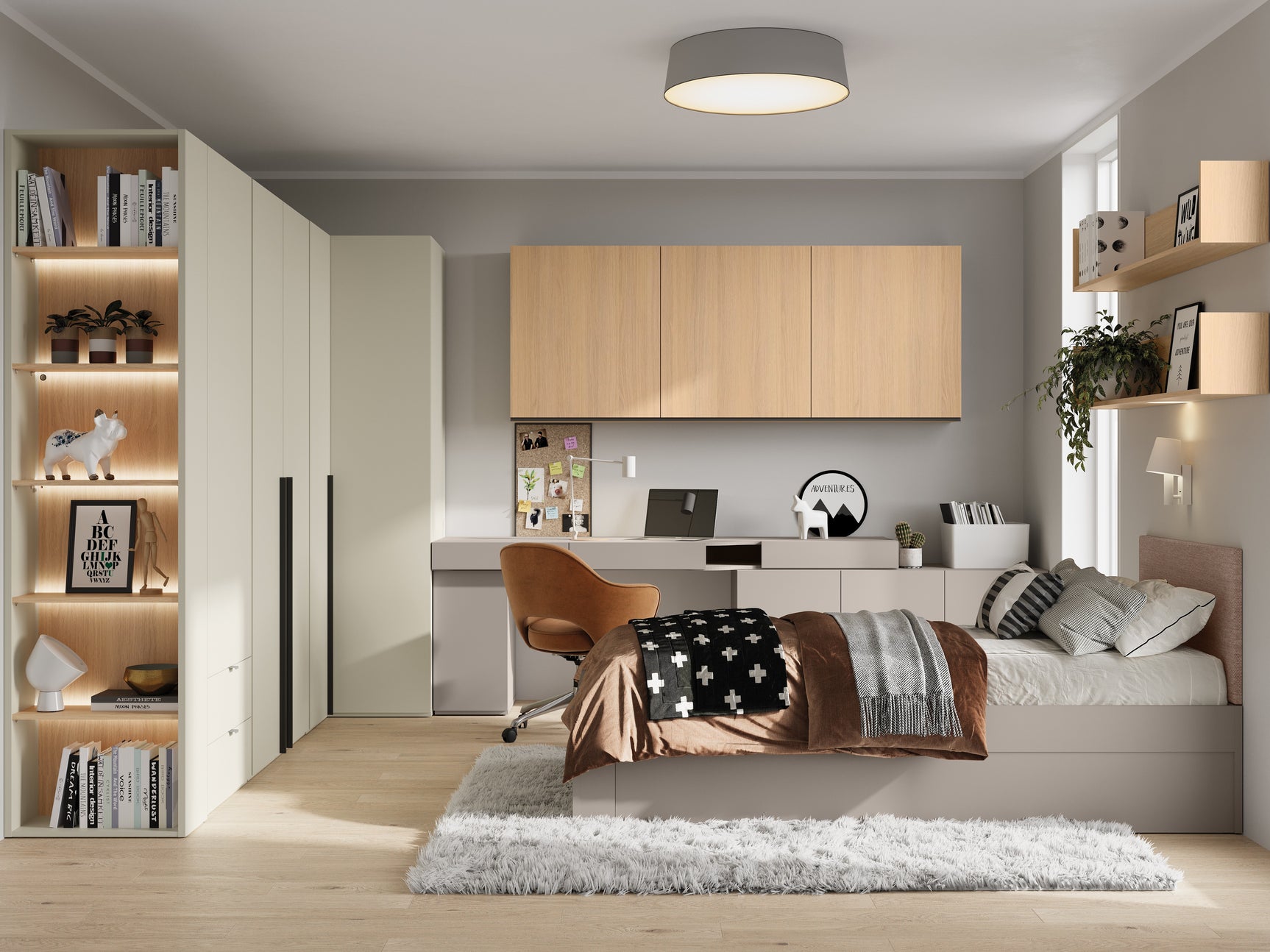 Hjørnegarderob Evareve 100