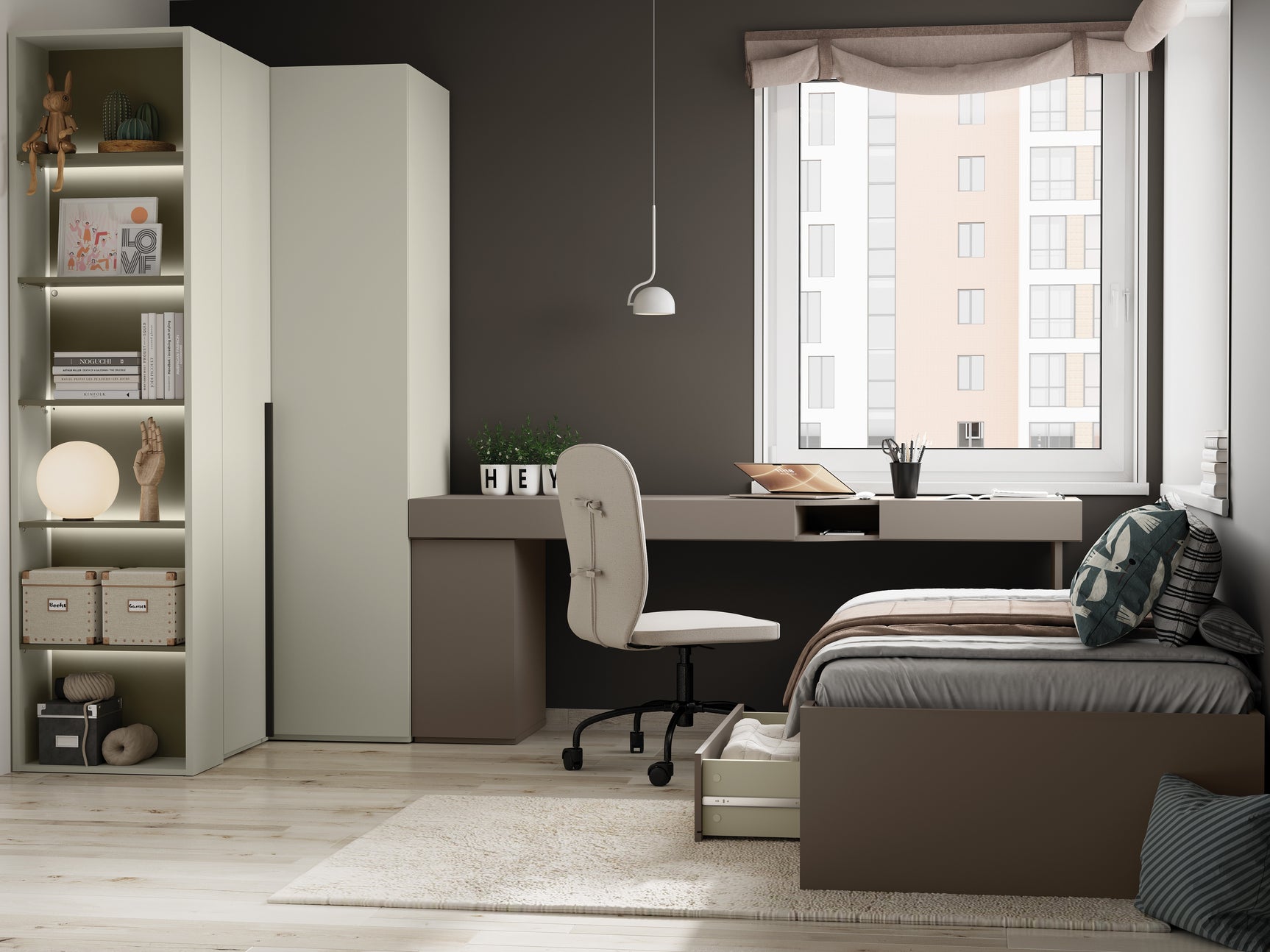 Hjørnegarderob Evareve 100