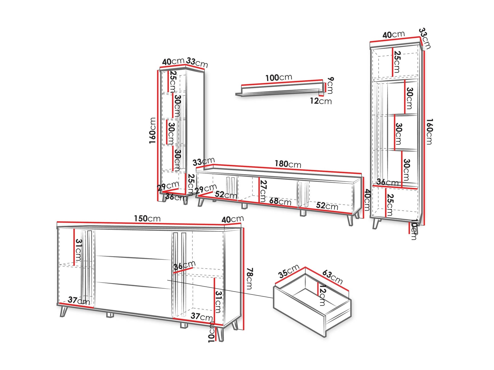 Stuemøbler-sæt Temora 105