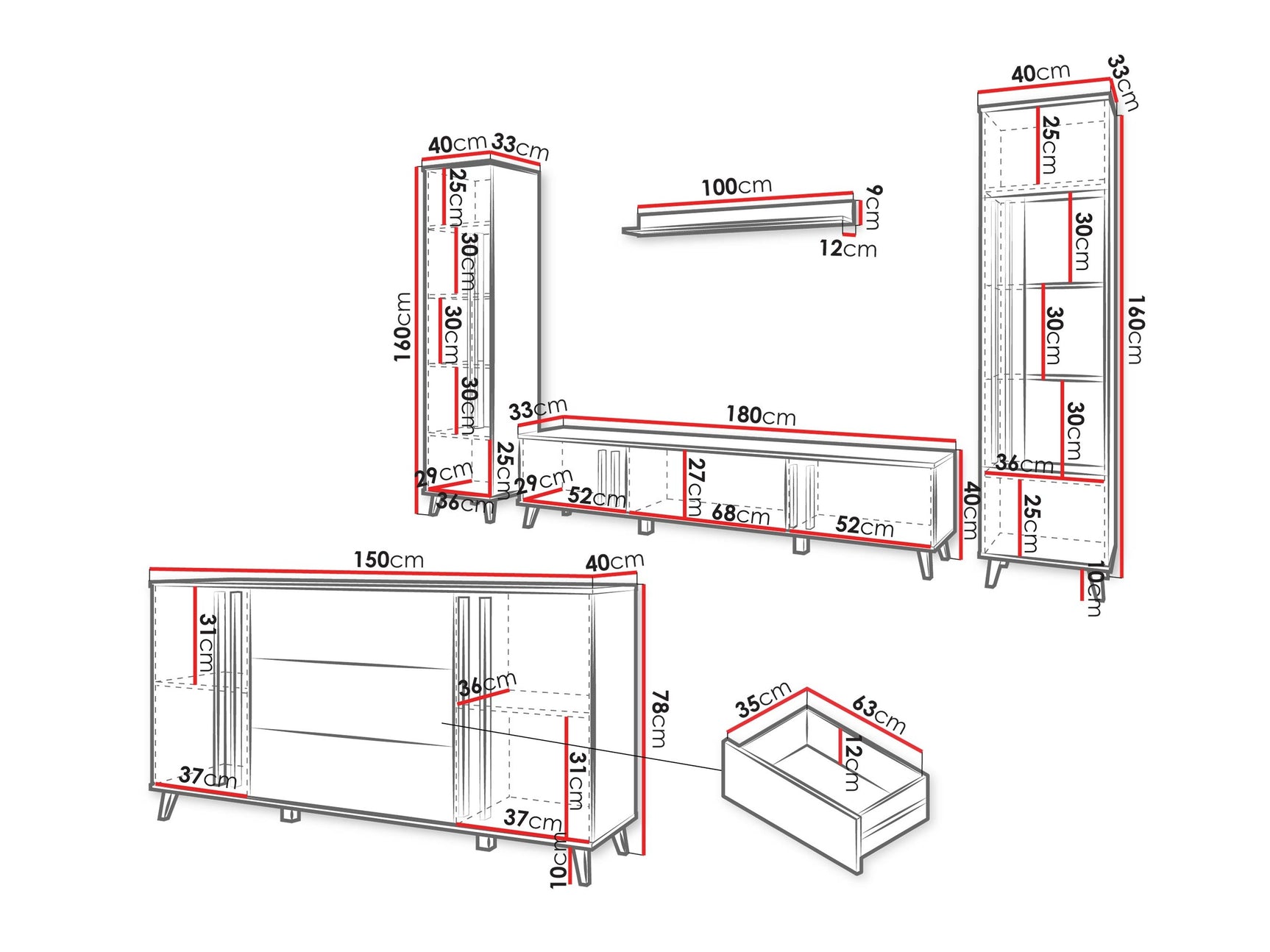 Stuemøbler-sæt Temora 105