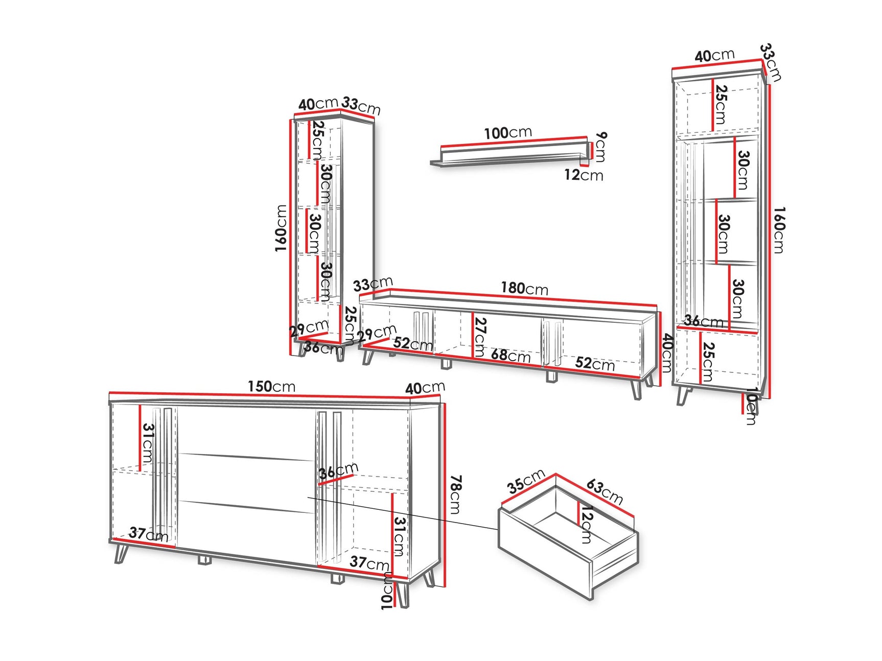 Stuemøbler-sæt Temora 105