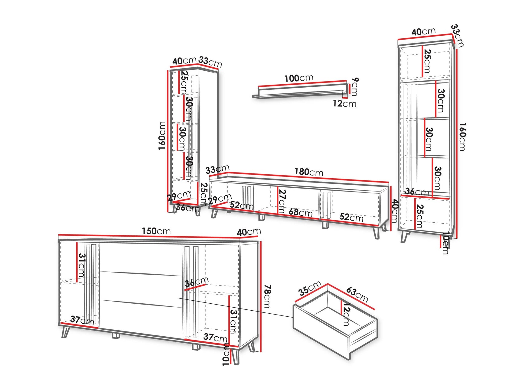 Stuemøbler-sæt Temora 105