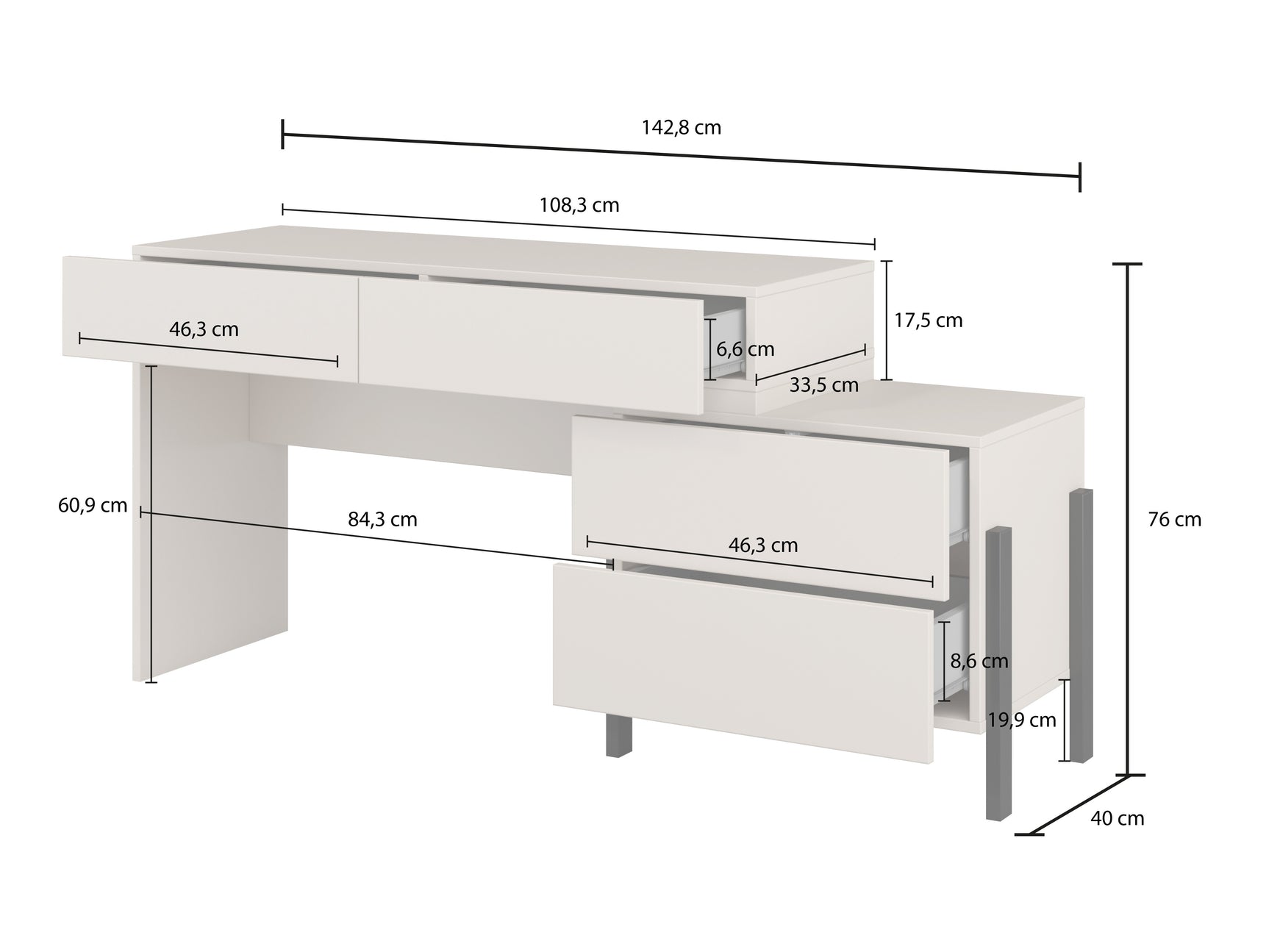 Skrivebord Etsore 107