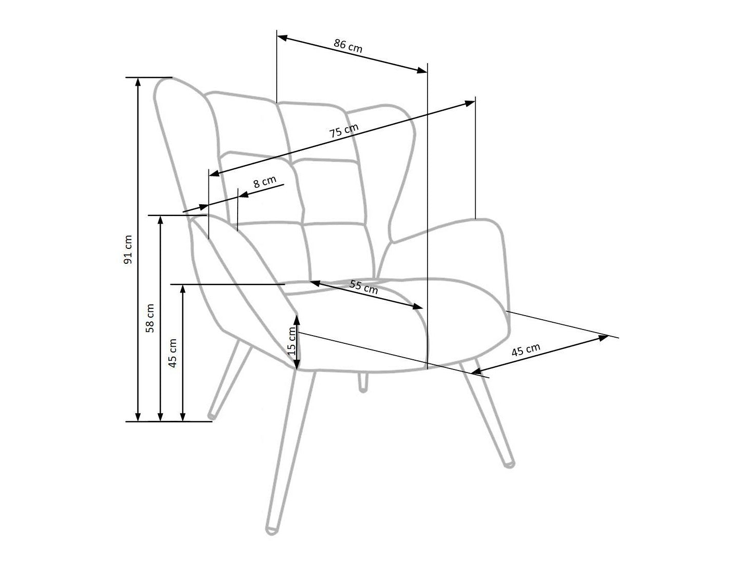 Lænestol Houston 1079