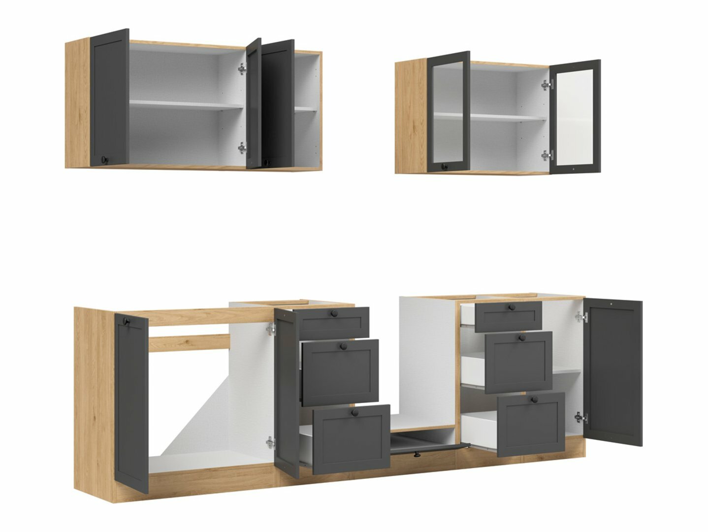 Modulopbygget køkkensæt Classic Grey Oak 118
