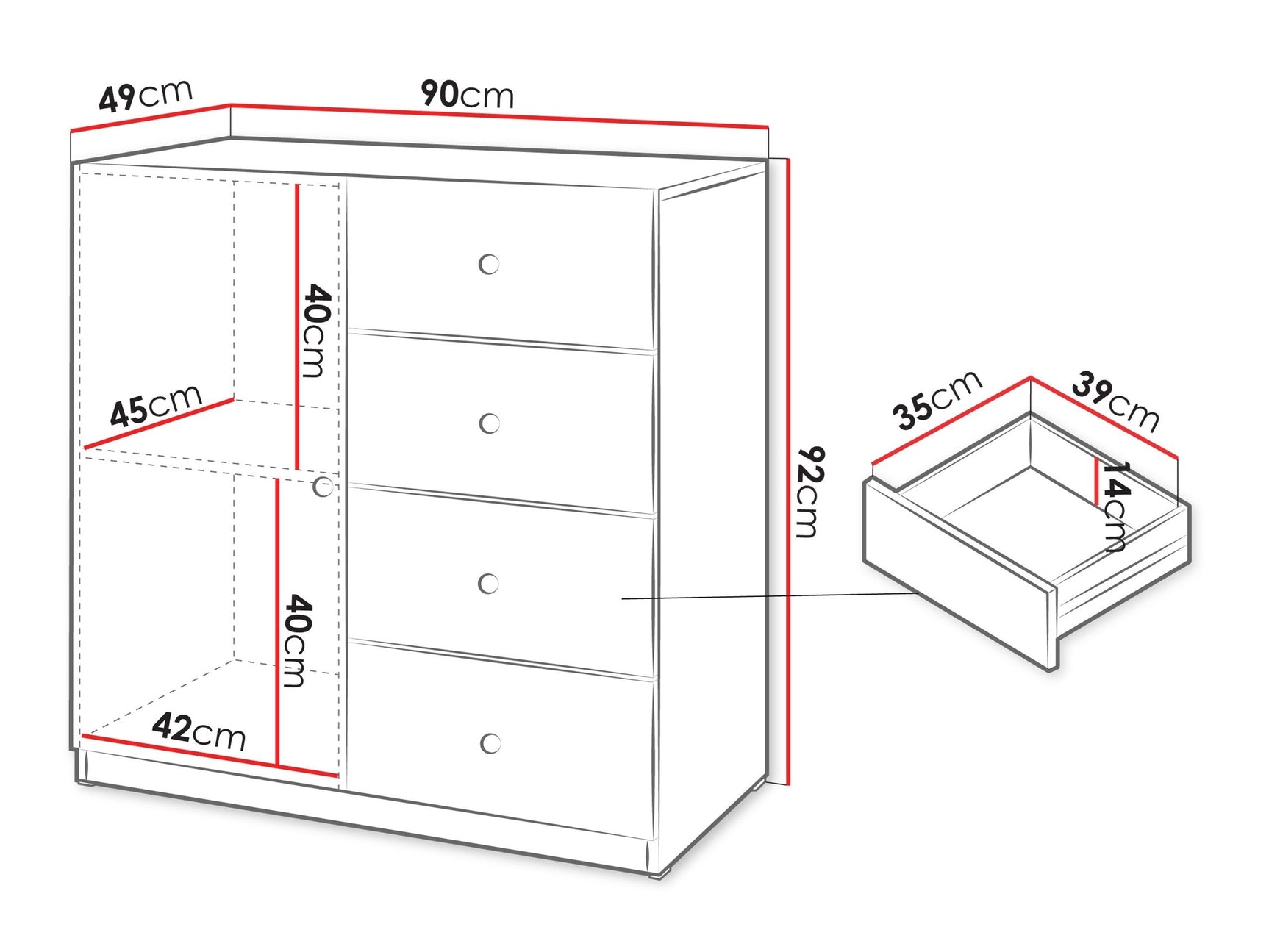 Kommode Comfivo Meleti 100