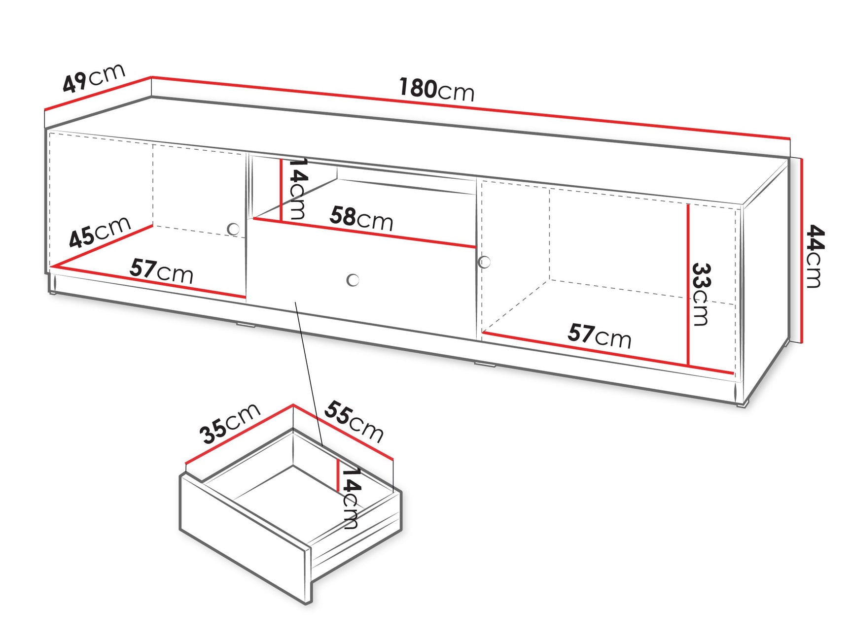 TV-bord Comfivo Meleti 102