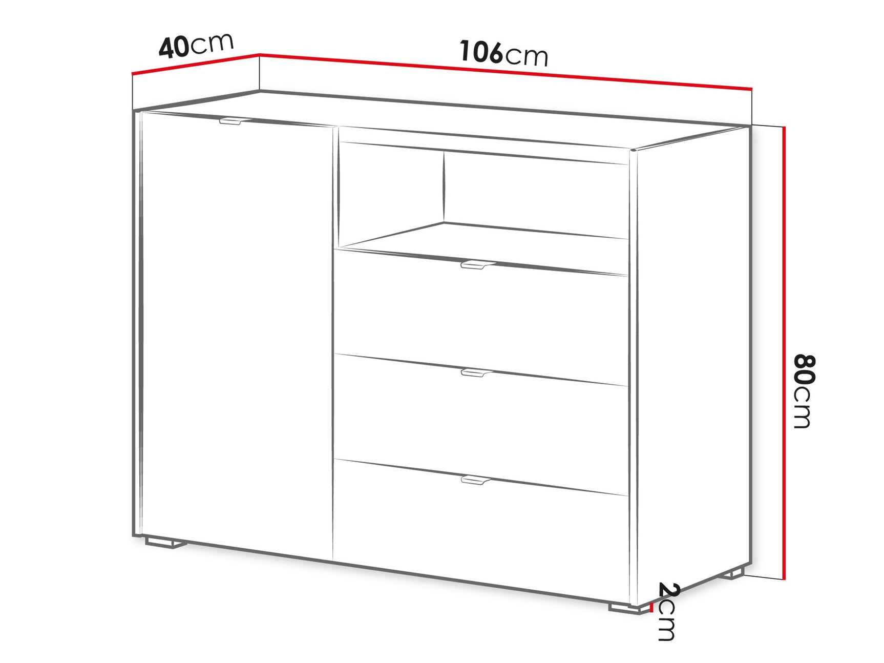 Kommode Comfivo Vomoro 100