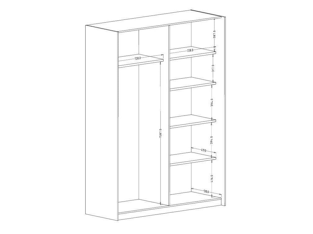 Garderobeskab Austin 371