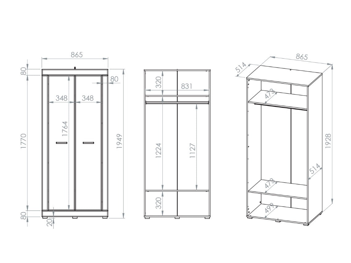 Garderobeskab Madison 195