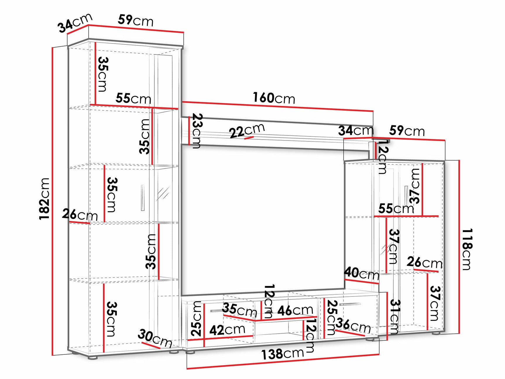 Stuemøbler-sæt Bristol 102 4160444