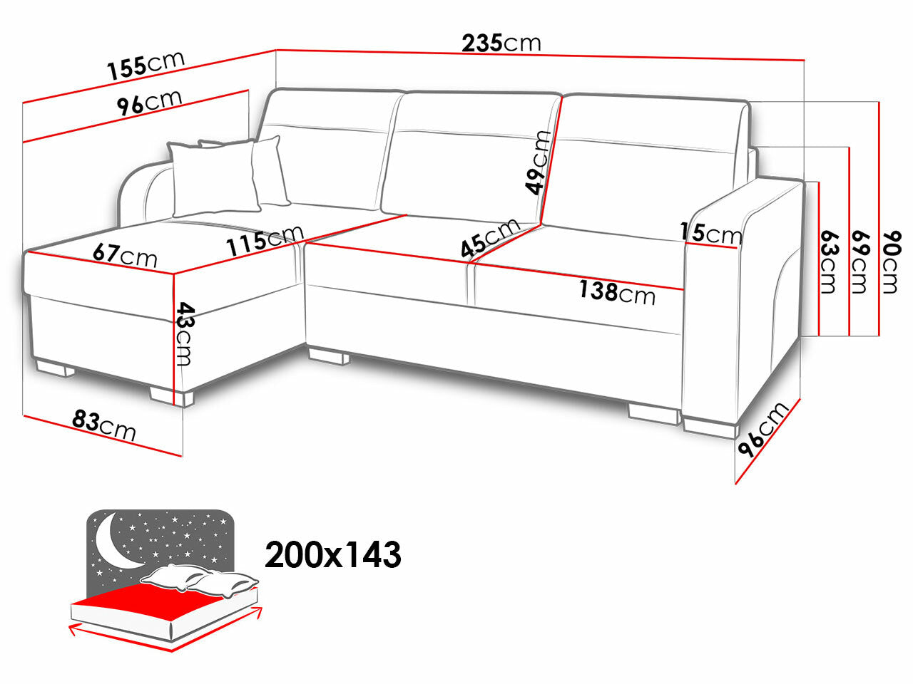 Hjørnesofa Edinburg 102 4166577