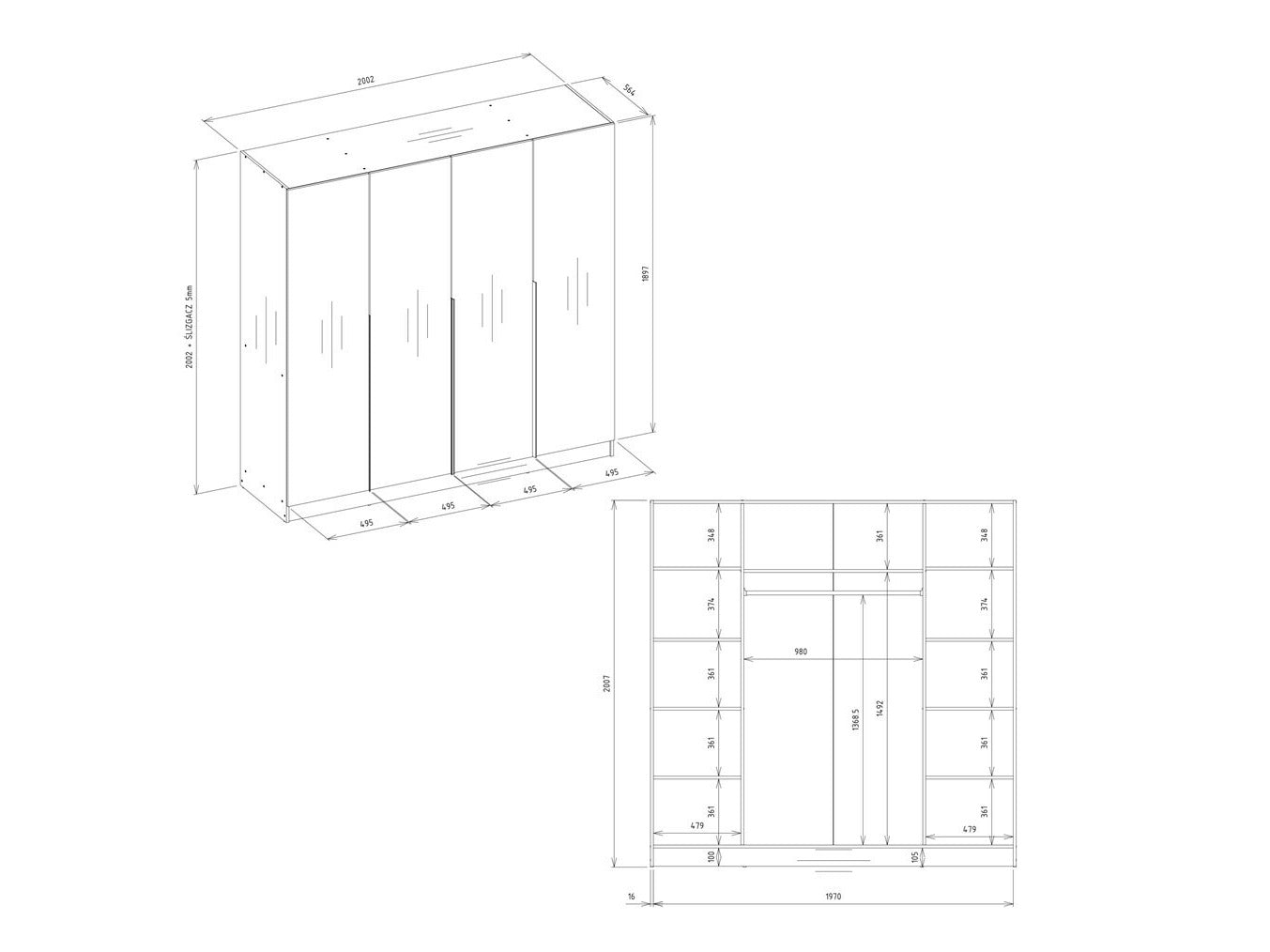 Garderobeskab Mandeville 320