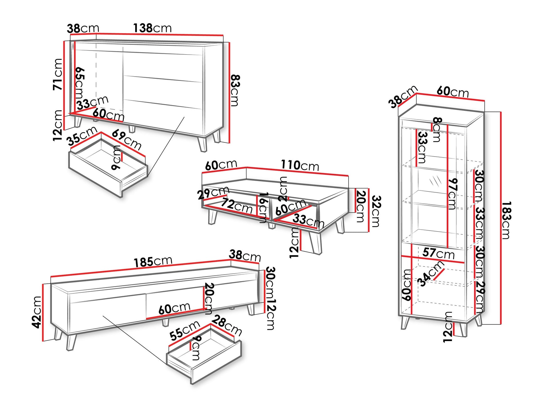 Stuemøbler-sæt Melevara 106