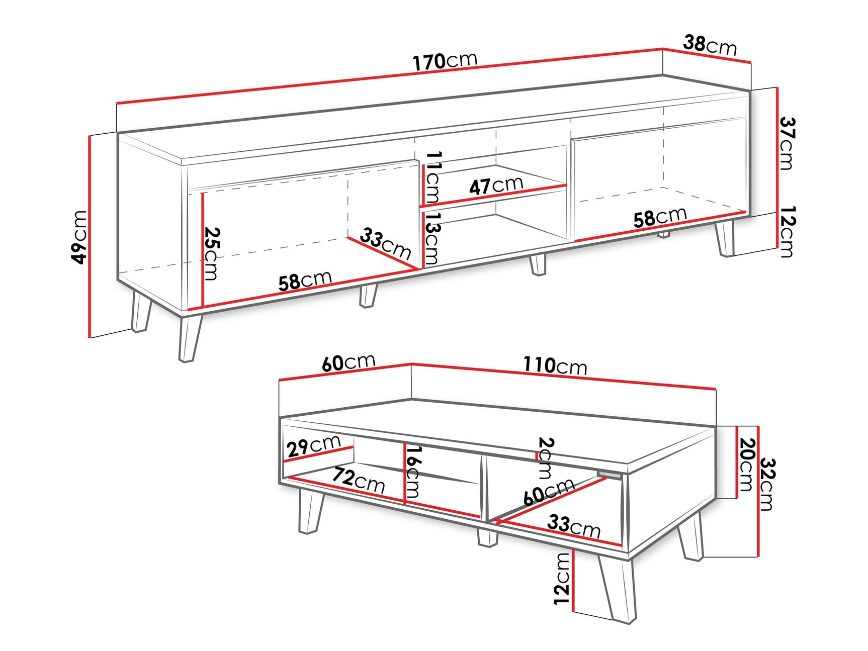 Stuemøbler-sæt Melevara 107
