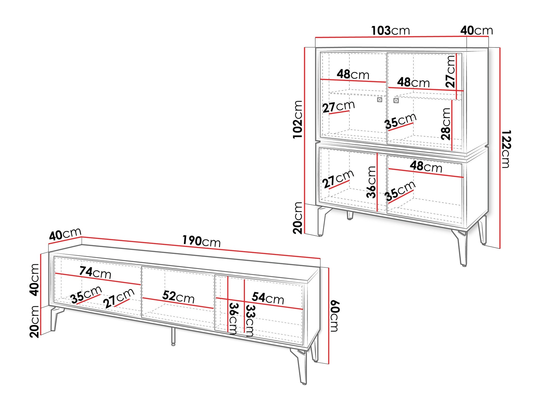 Stuemøbler-sæt Cornovu 105