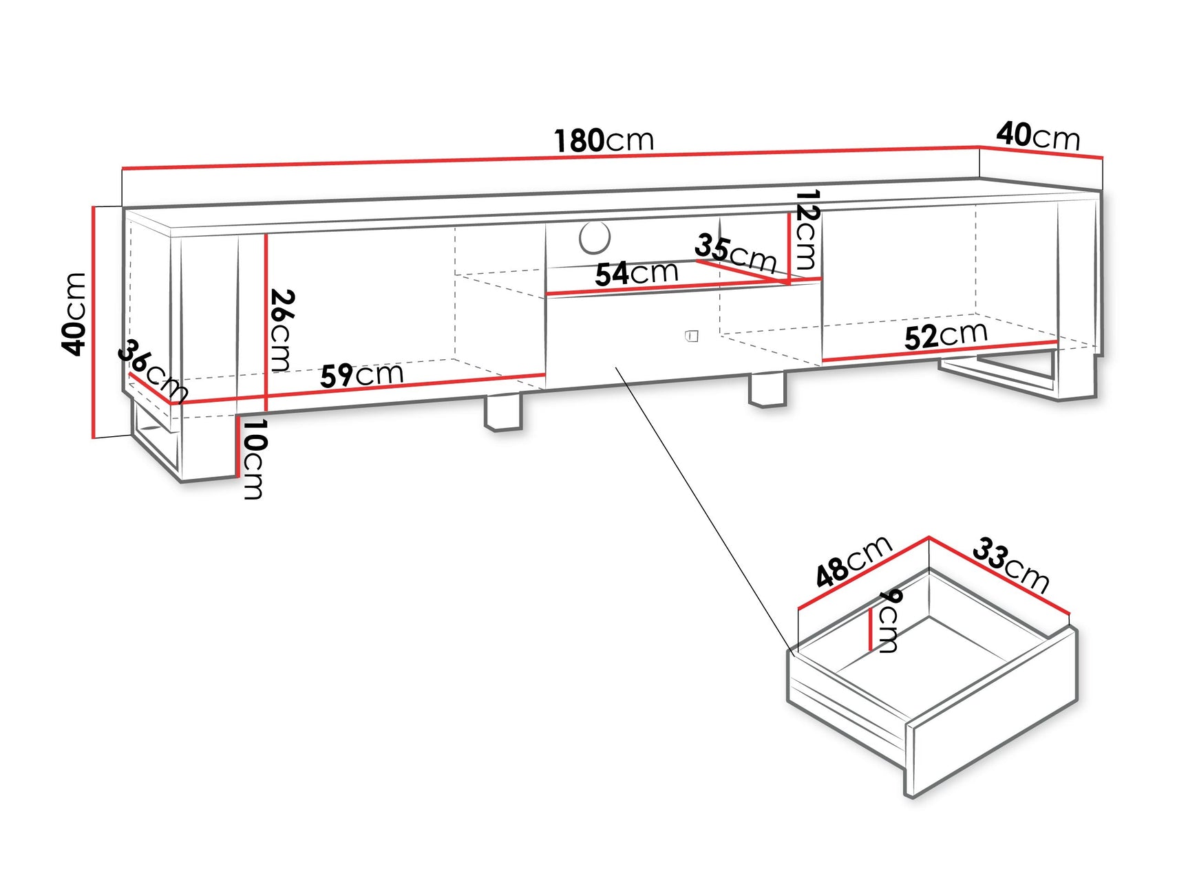 TV-bord Comfivo Vestora 103