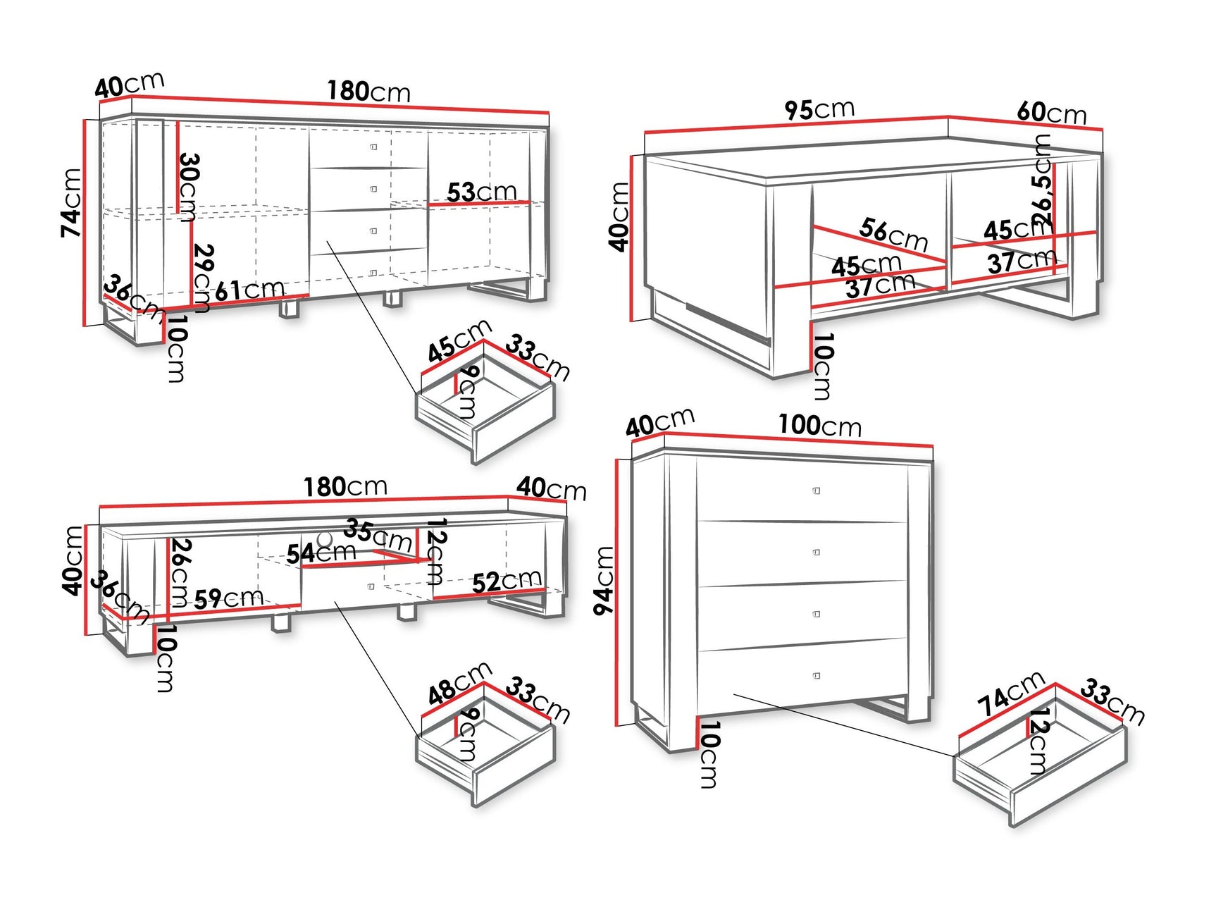 Stuemøbler-sæt Comfivo Vestora 104
