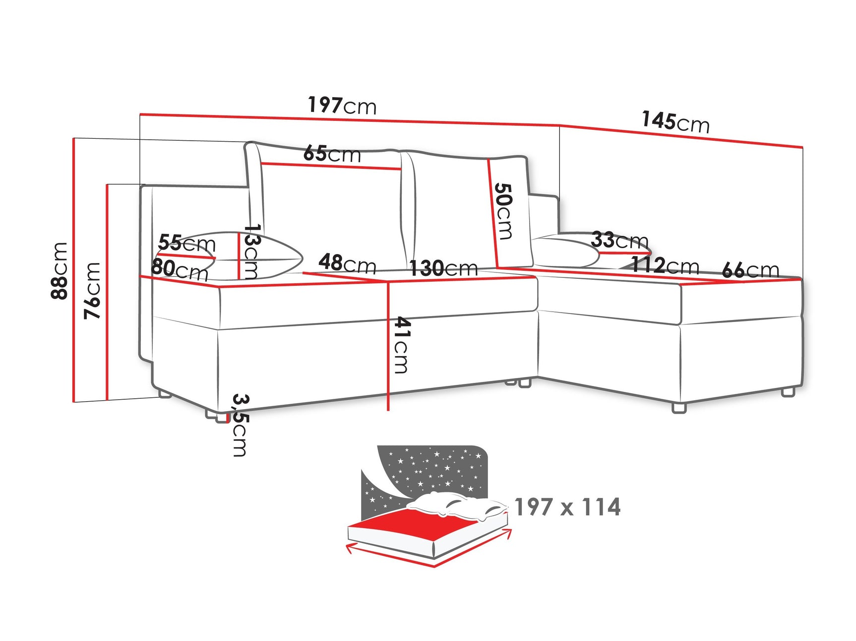 Hjørnesofa Euclid 100