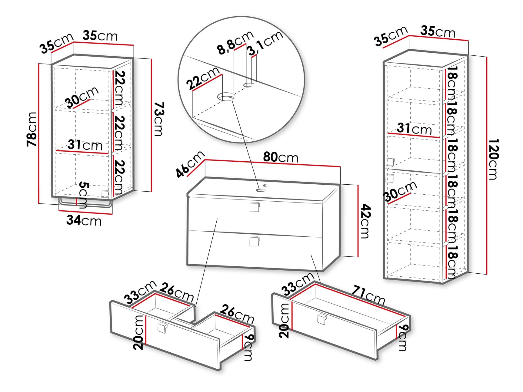 Badeværelses-sæt Orlvera 105