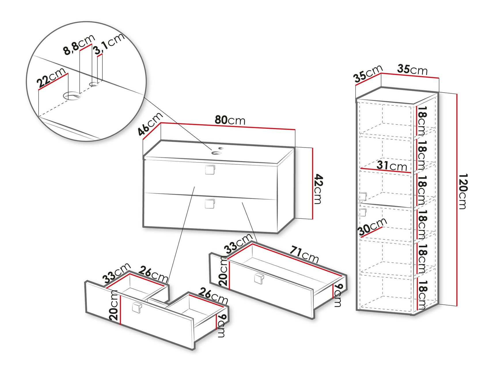Badeværelses-sæt Orlvera 103