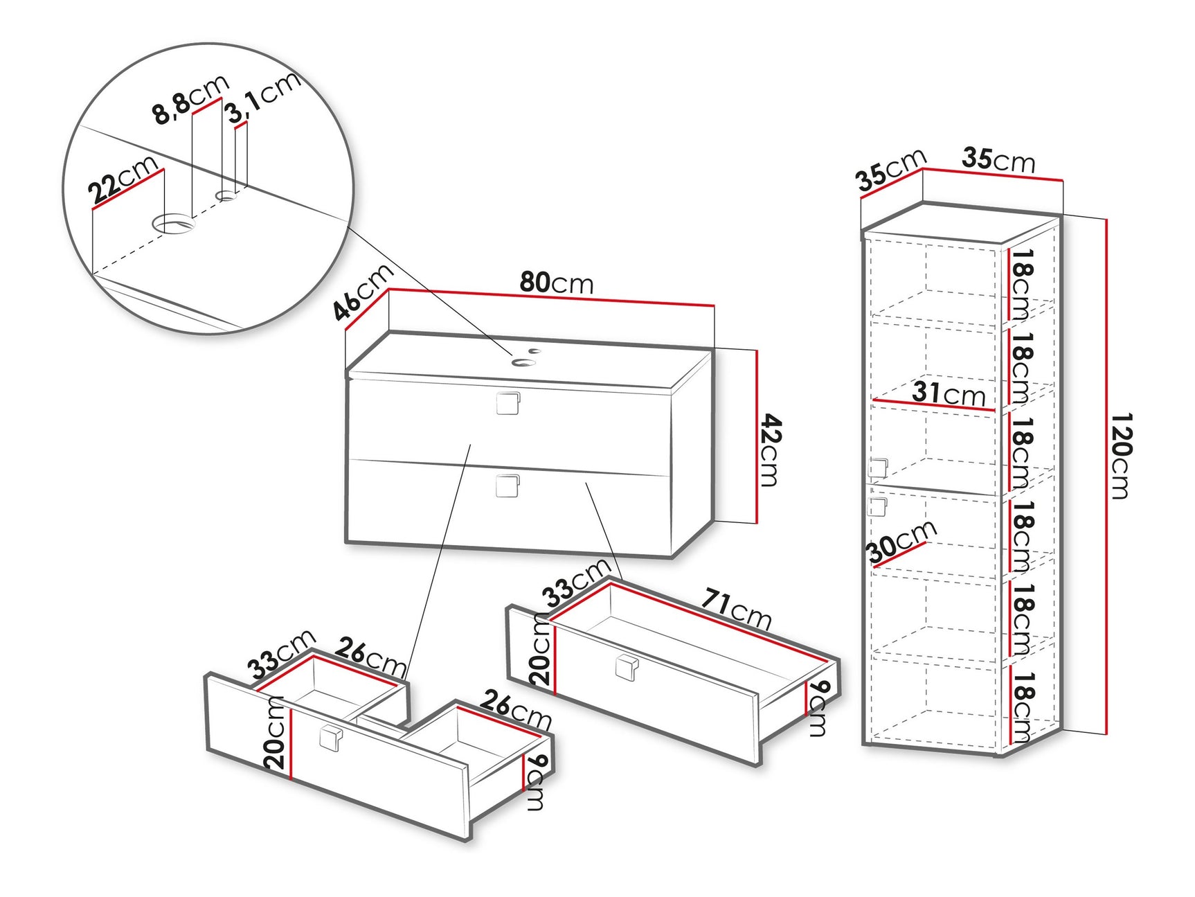 Badeværelses-sæt Orlvera 103