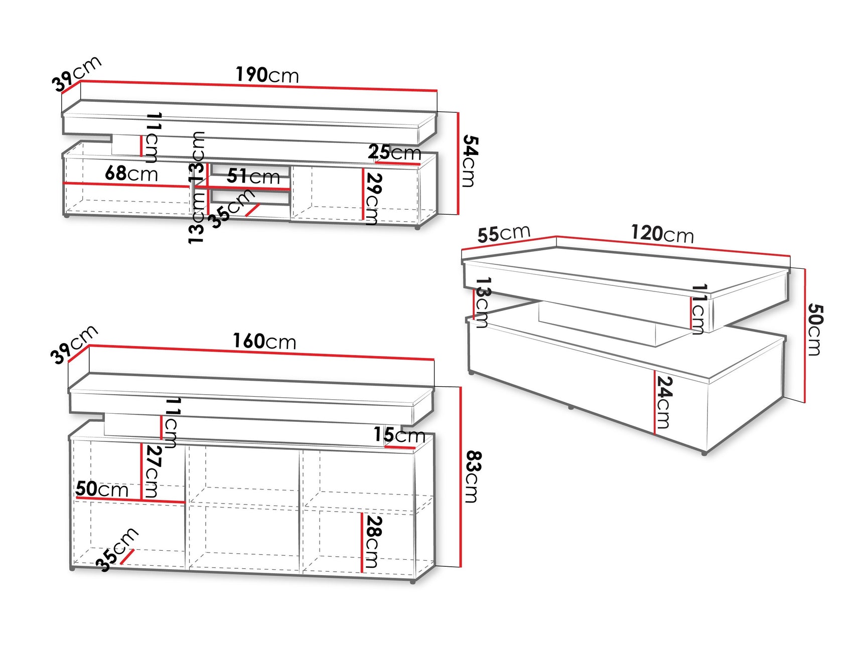 Stuemøbler-sæt Monfero 105