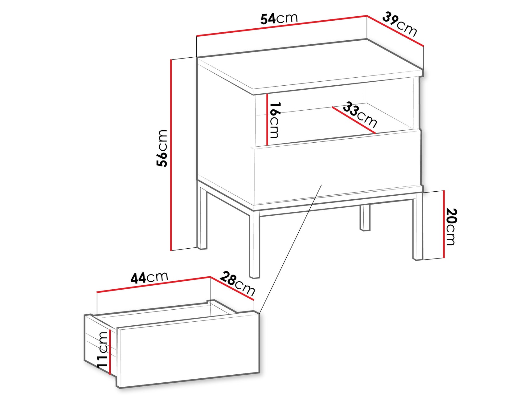 Sengebord Soferi 110