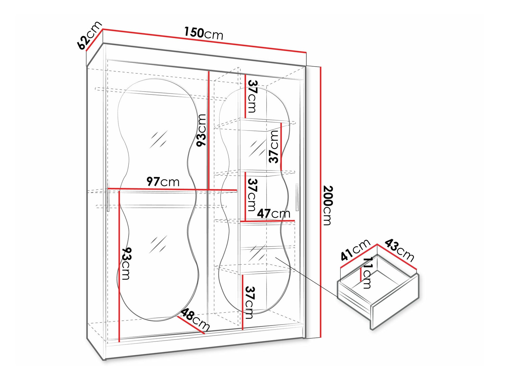 Garderobeskab Hartford 528