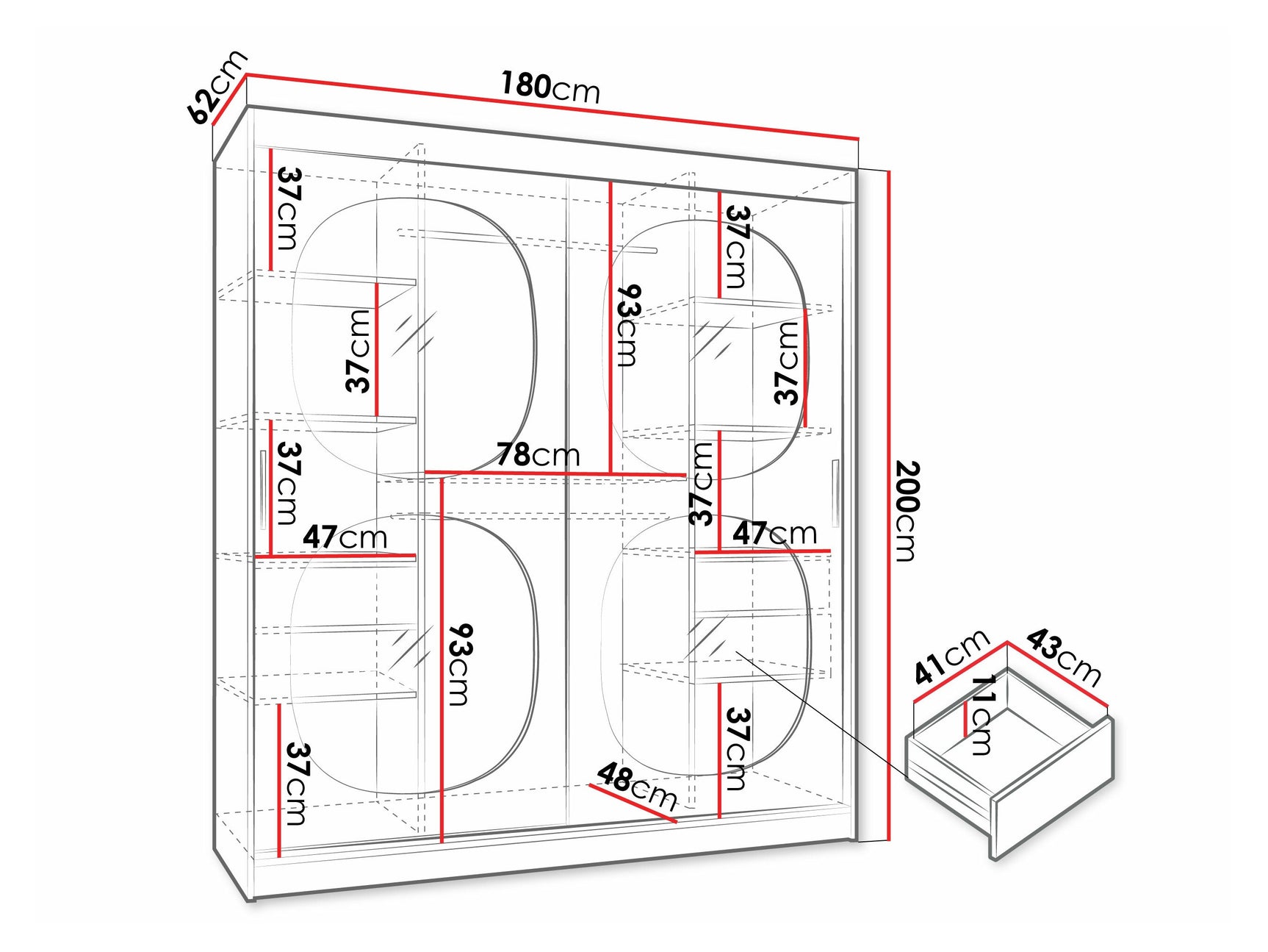 Garderobeskab Hartford 529