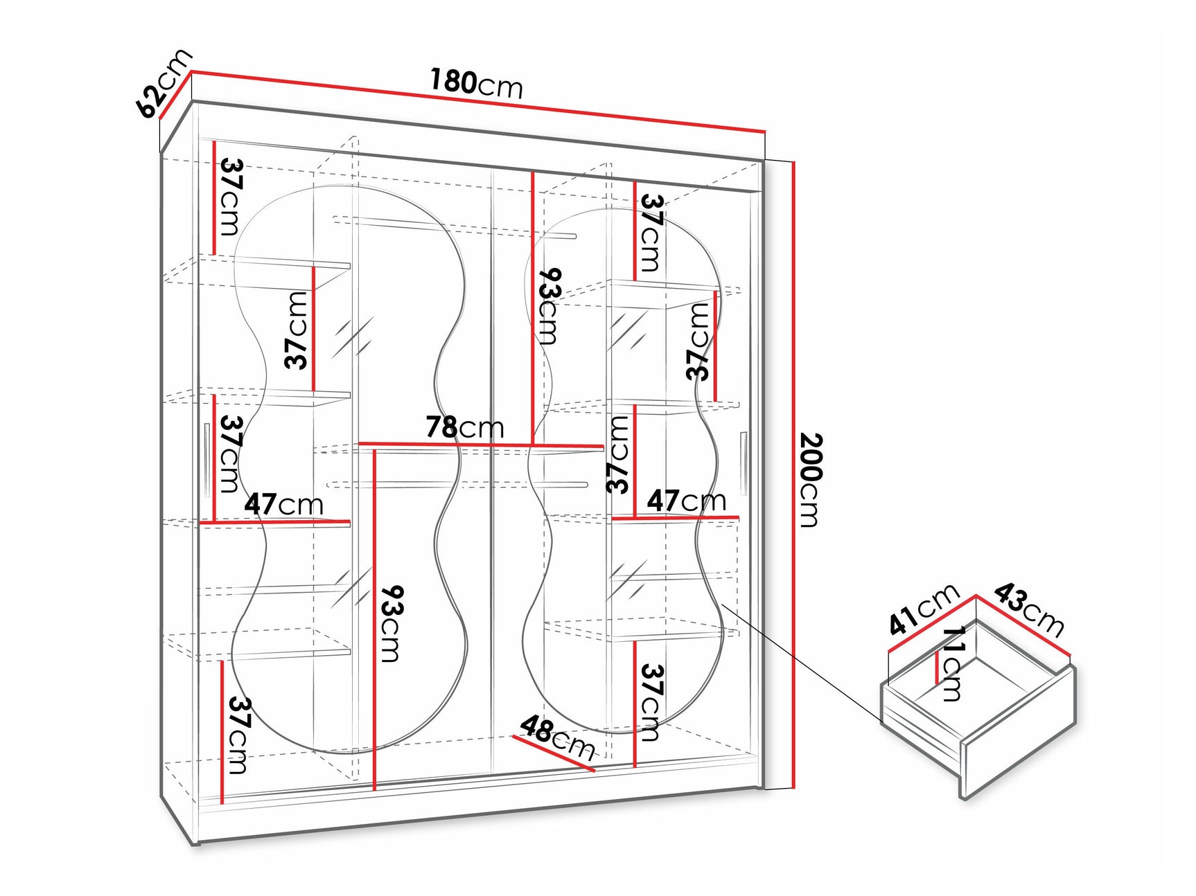 Garderobeskab Hartford 530