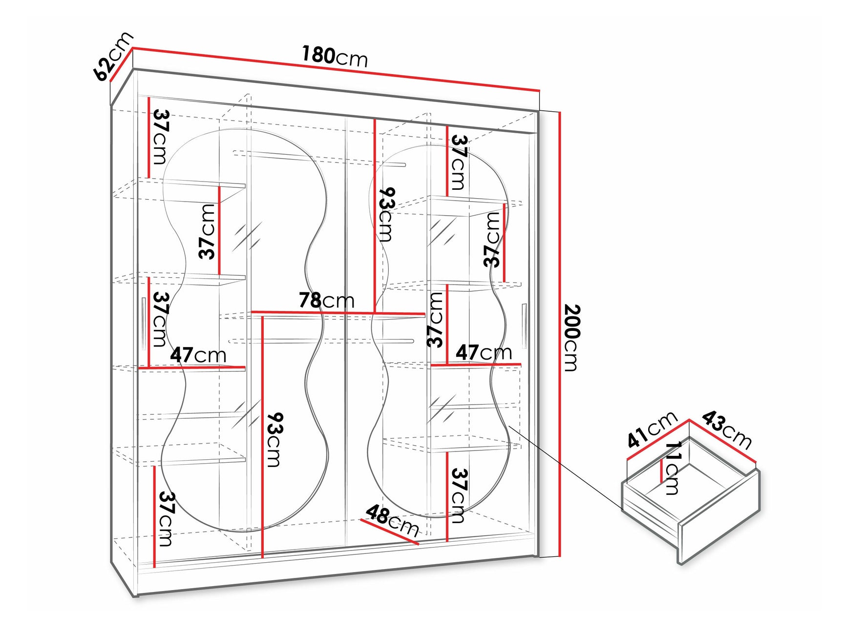 Garderobeskab Hartford 530