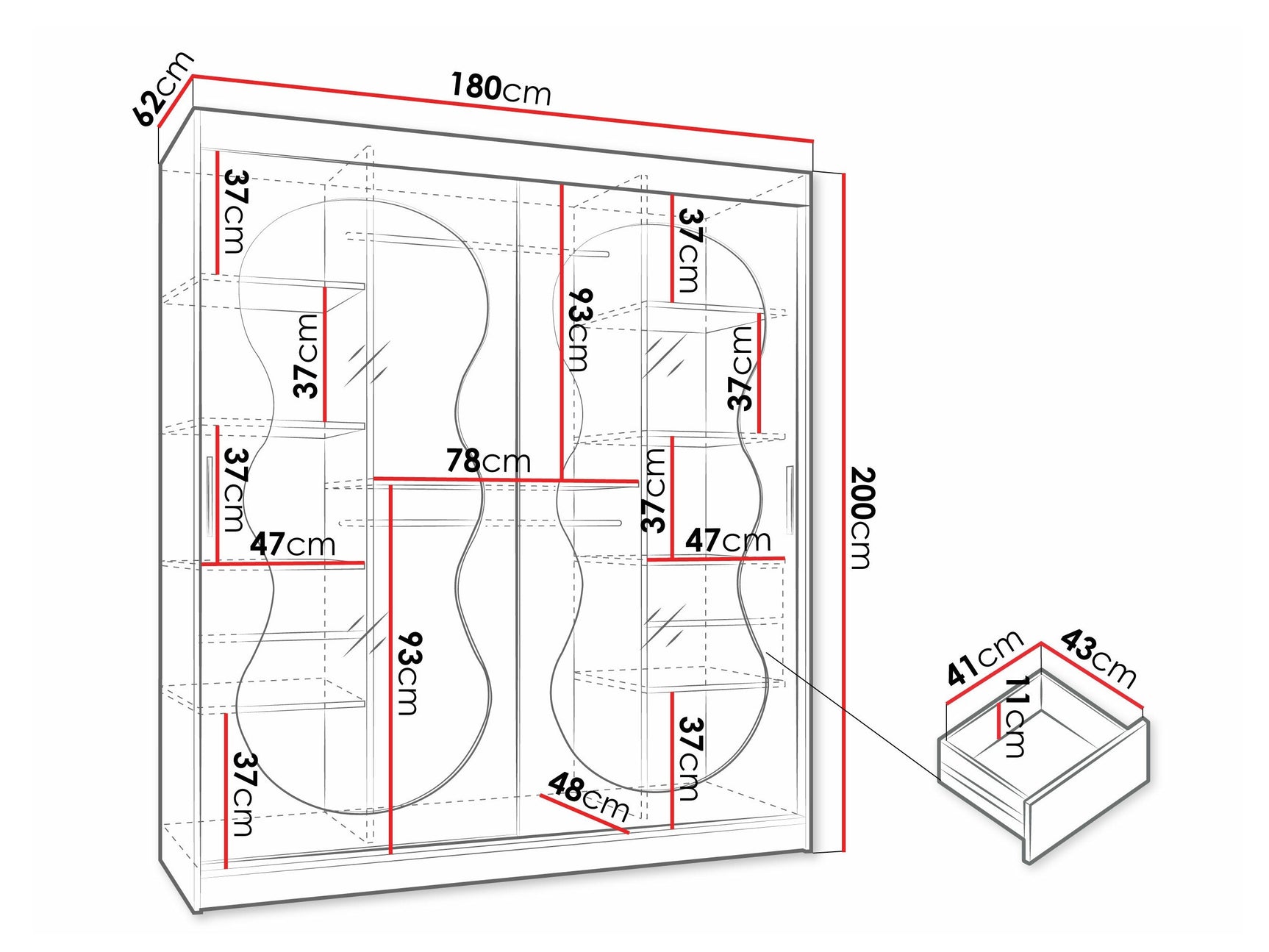 Garderobeskab Hartford 530