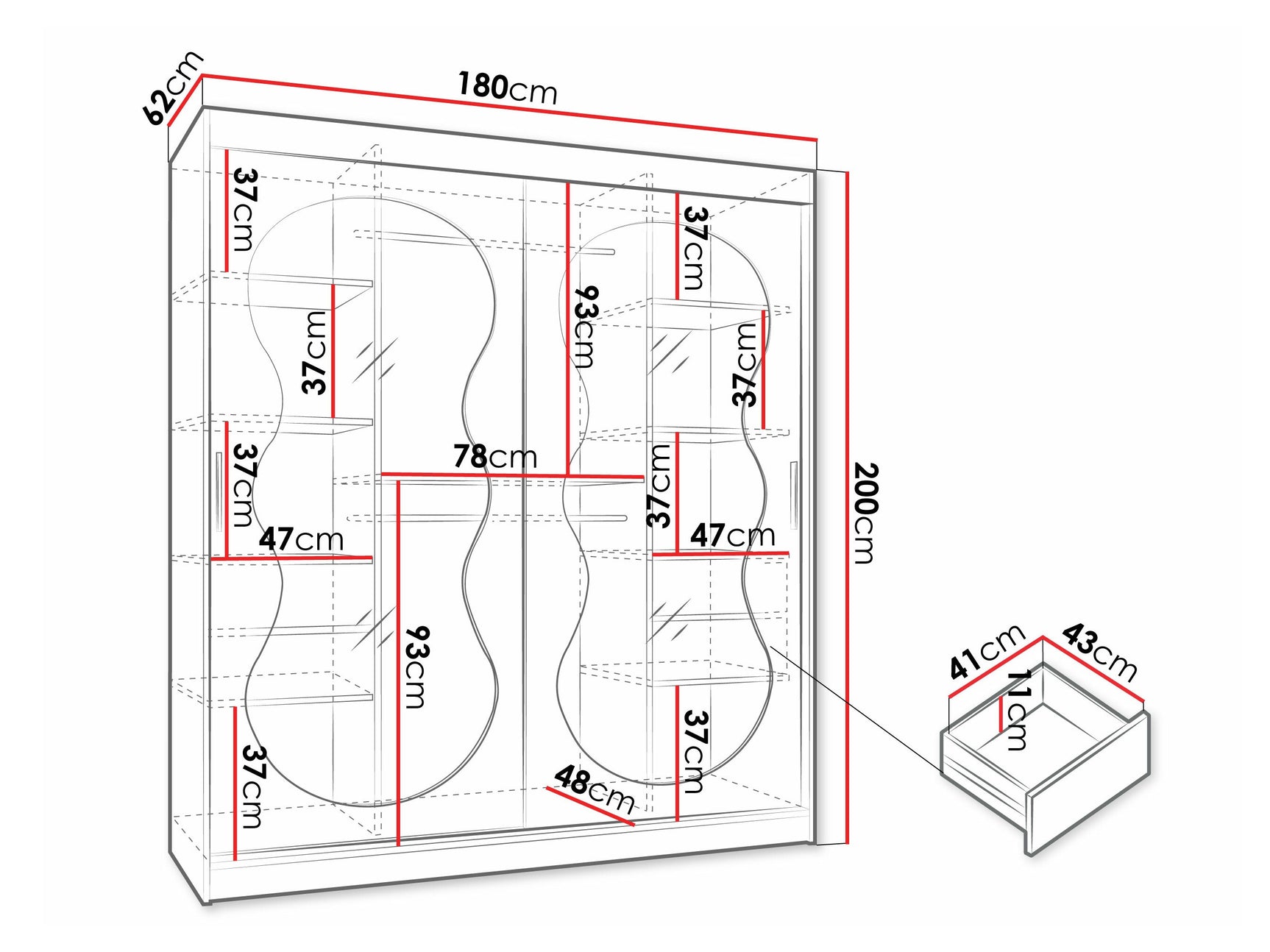 Garderobeskab Hartford 530