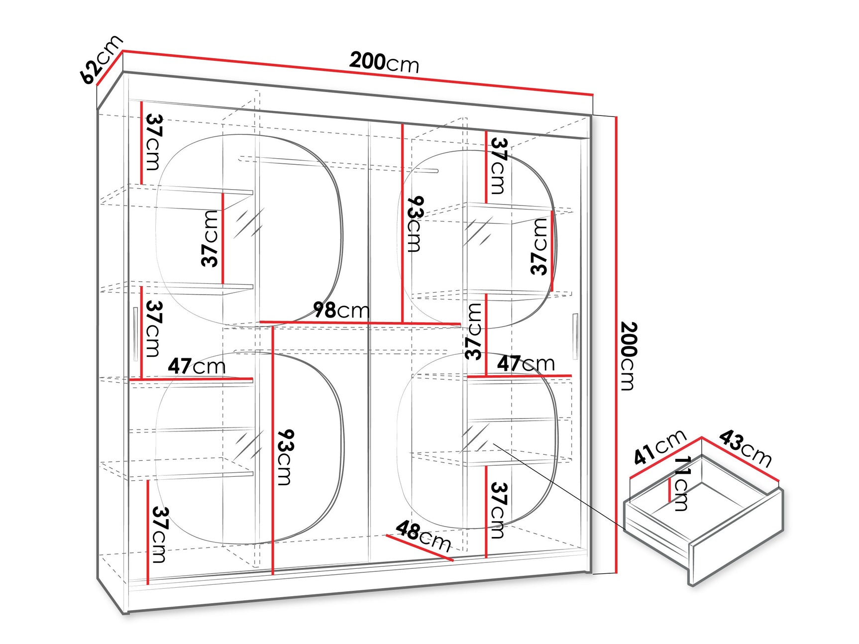 Garderobeskab Hartford 531