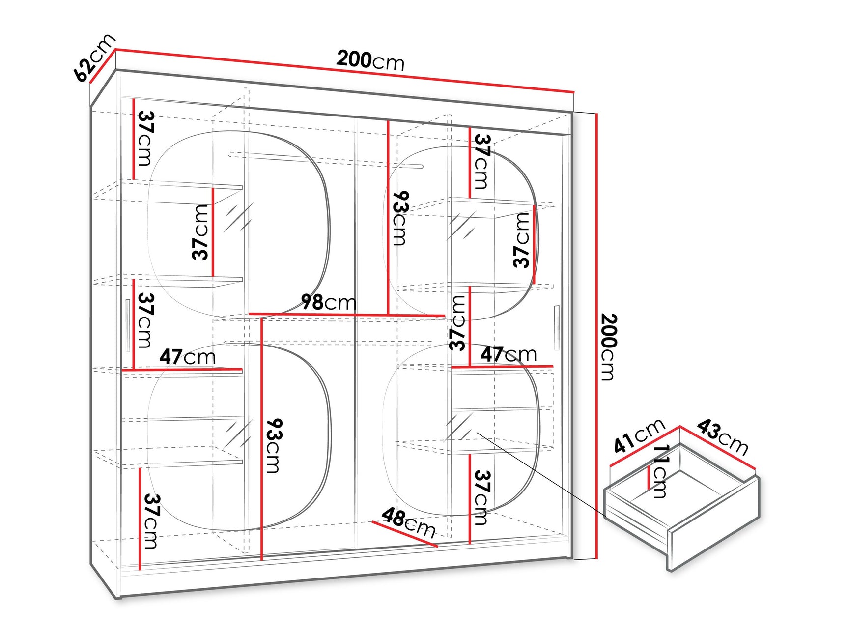 Garderobeskab Hartford 531