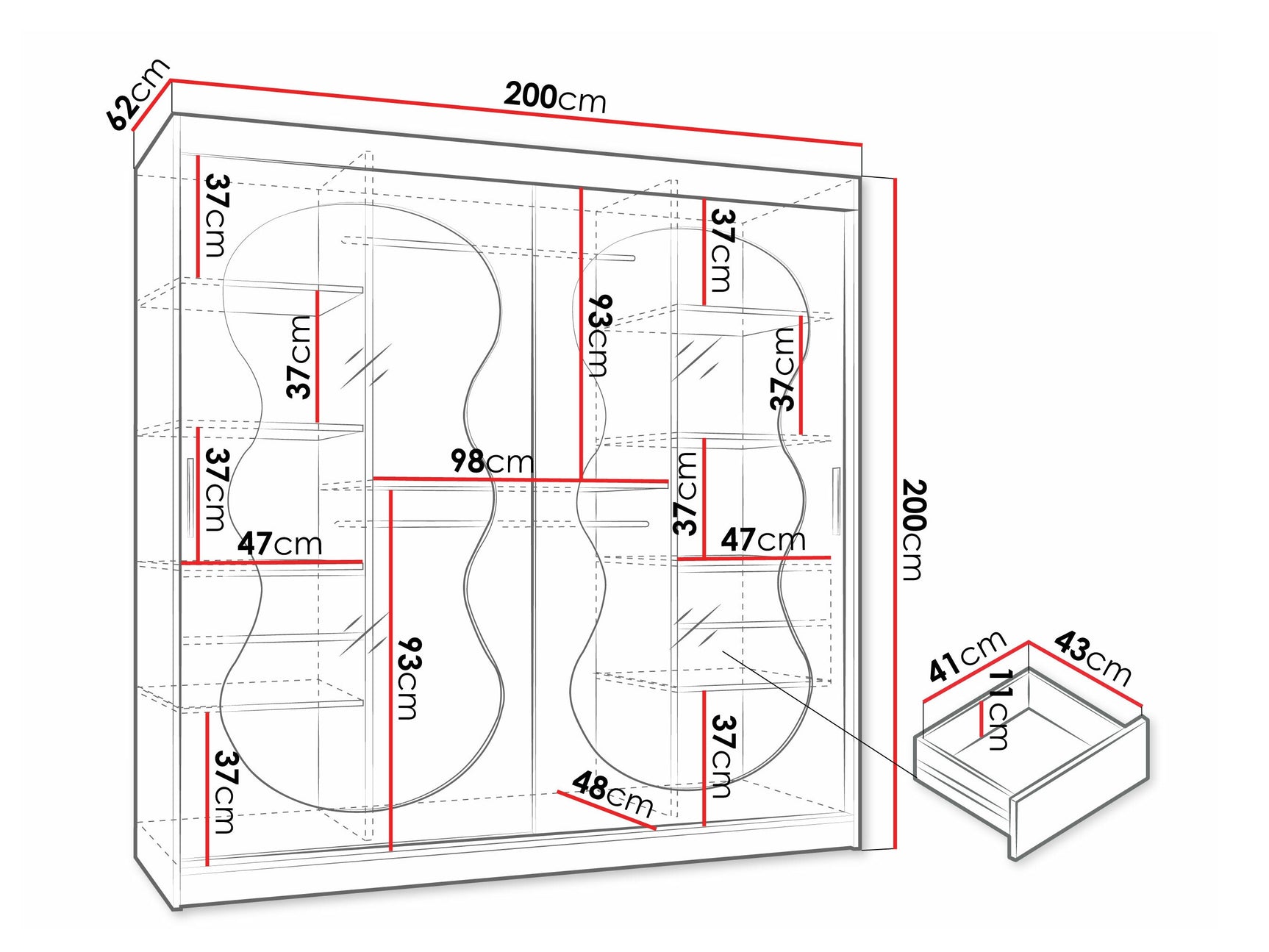 Garderobeskab Hartford 532