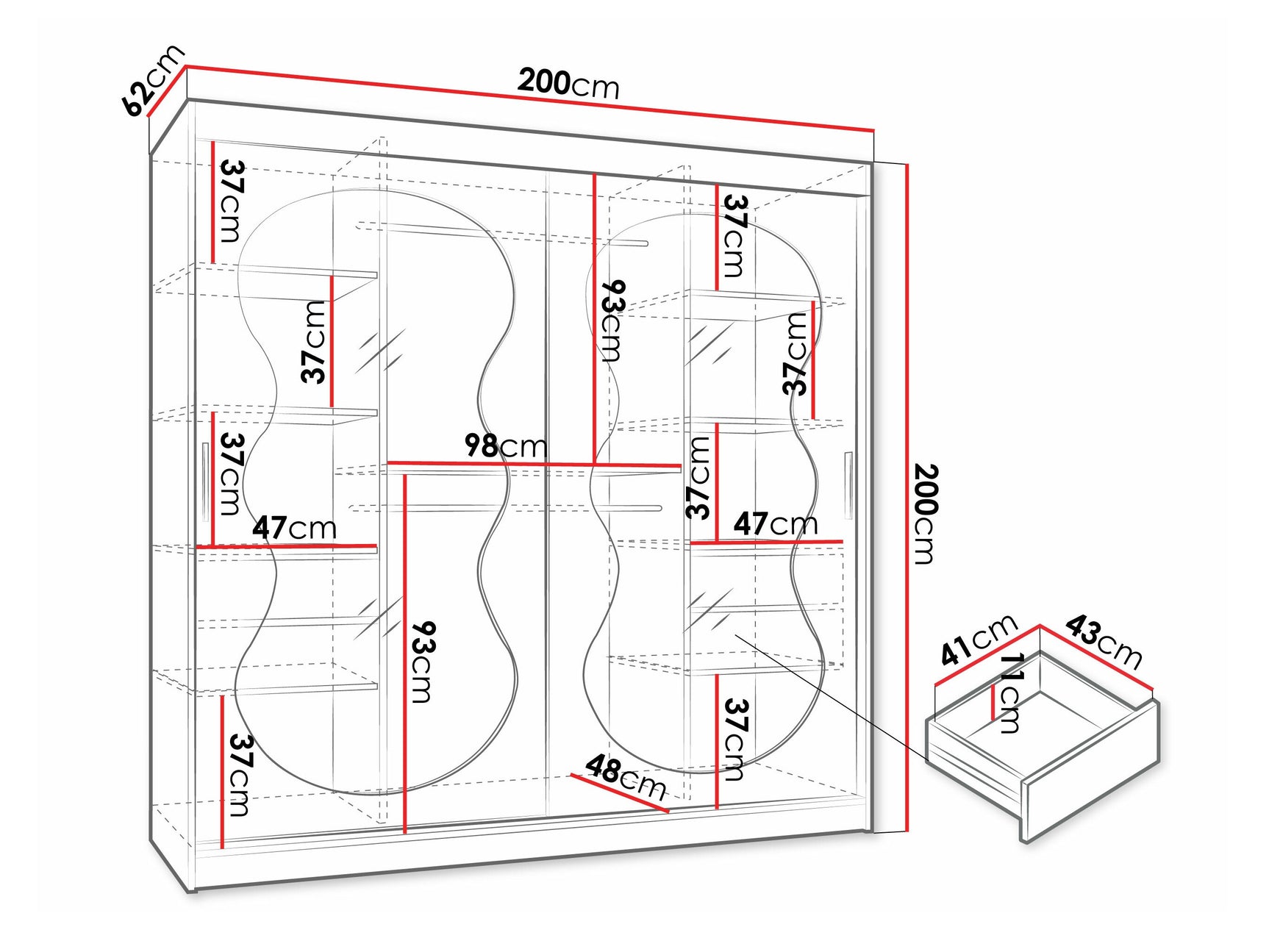 Garderobeskab Hartford 532
